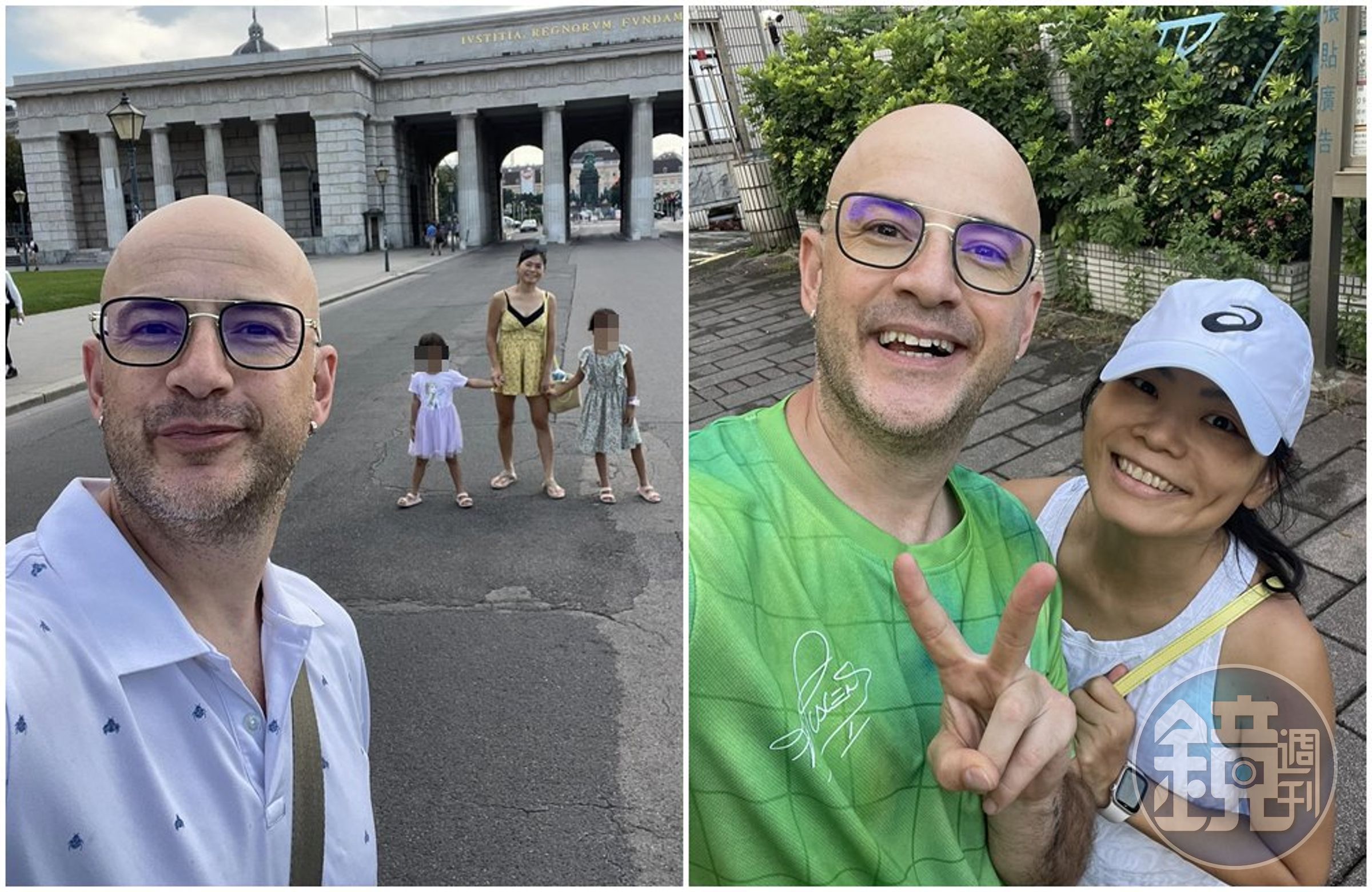 吳鳳最近帶著妻小去歐洲旅遊。(翻攝吳鳳臉書)