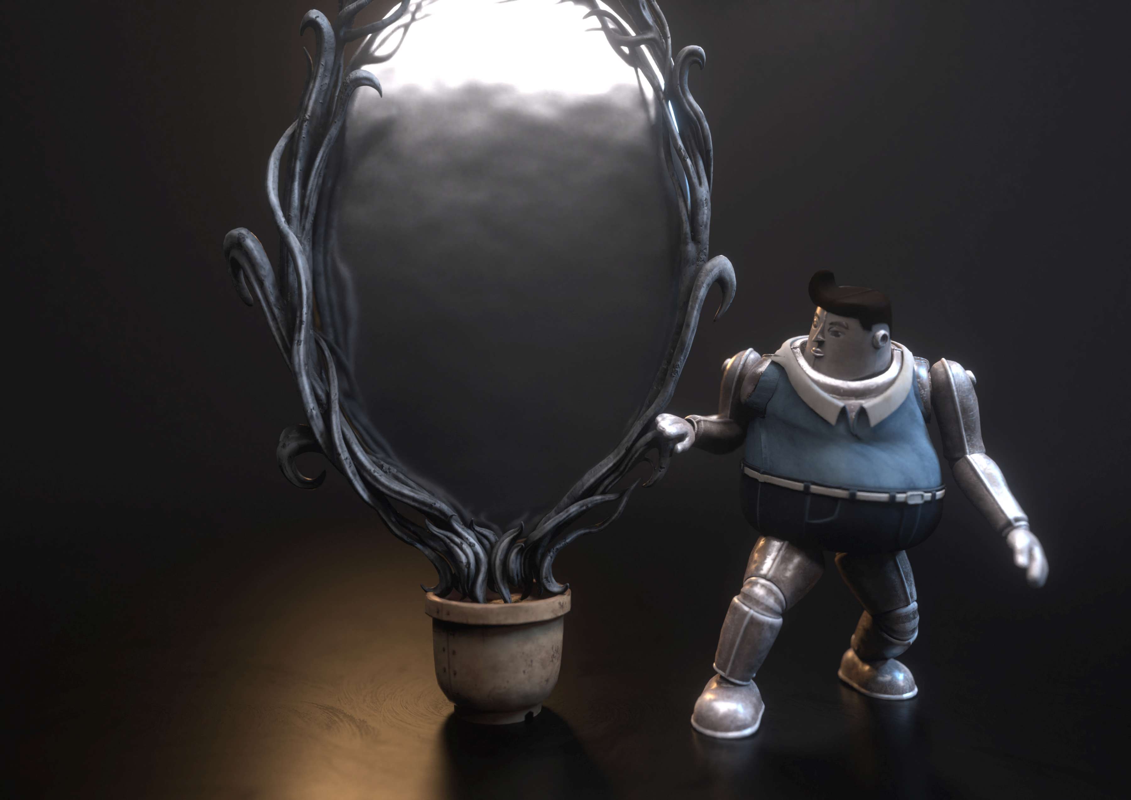 金馬動畫短片導演吳德淳首部VR作品《鏡子》入圍國際XR競賽,是台灣唯二。( 高雄電影館提供)