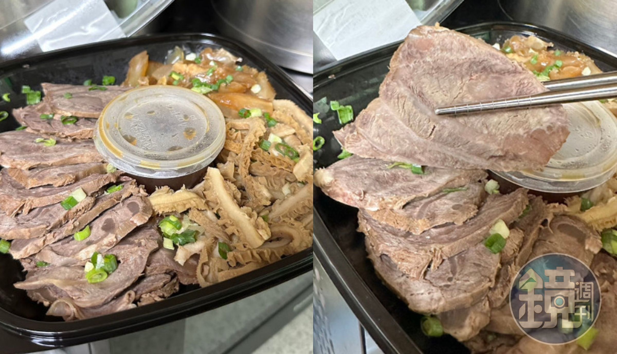 牛三寶拼盤份量頗多，已嘗鮮的網友表示，牛肉事先醃過，十分入味。（翻攝臉書社團「Costco好市多 商品經驗老實說」）
