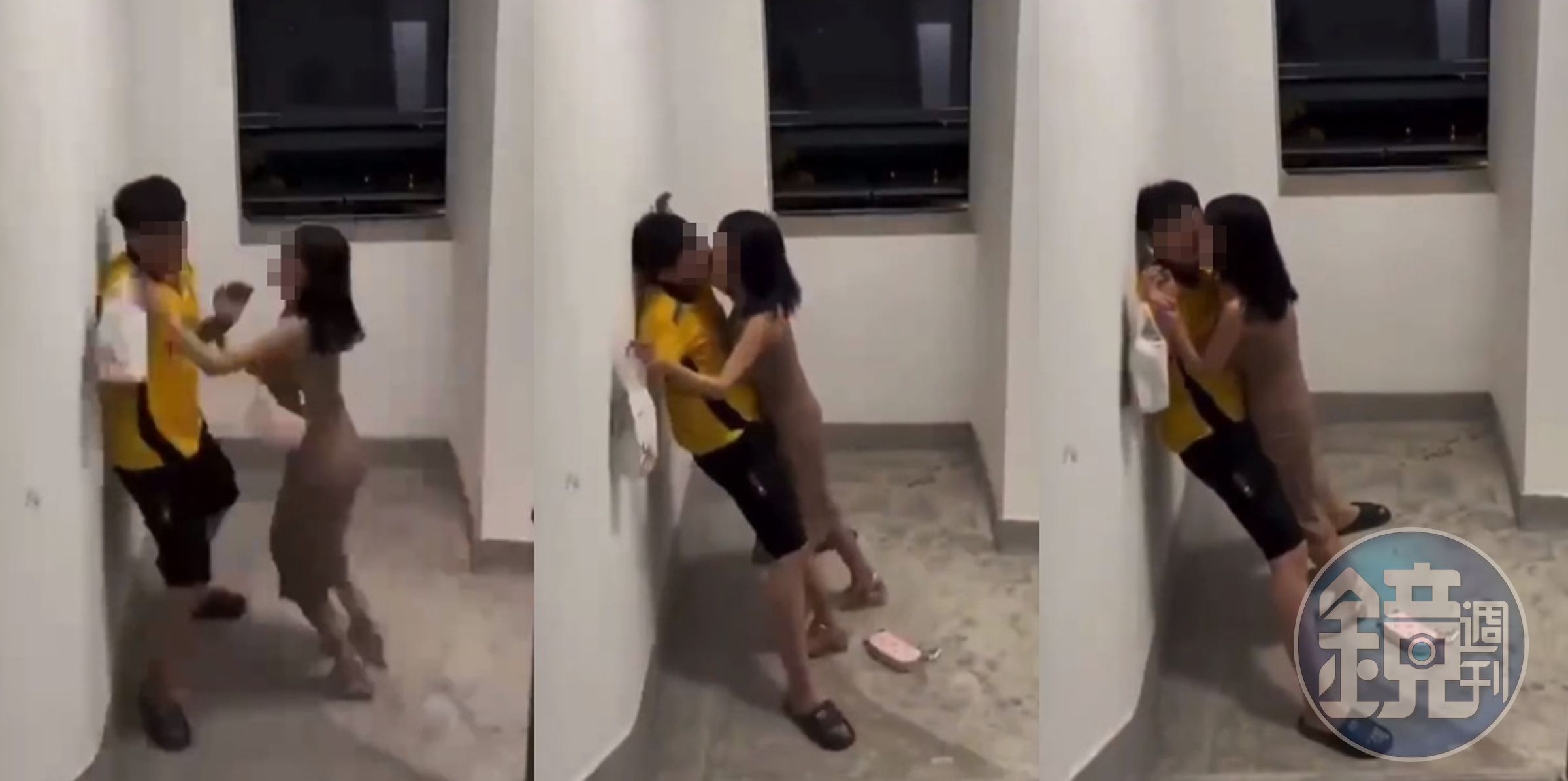 網路瘋傳一名女生強吻男外送員,沒想到事後真相揭發,其實只是網紅拍攝的娛樂影片。(翻攝微博)