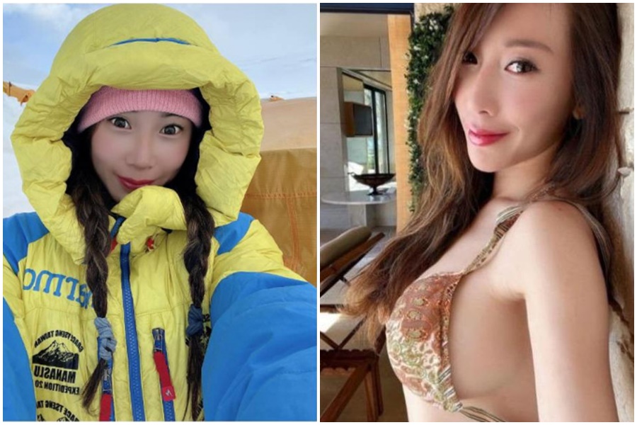 「登山女神」曾格爾被爆勾搭已婚富商陳坤保泡湯開房，遭原配岳啟儒提告求償200萬元。（翻攝自曾格爾臉書）