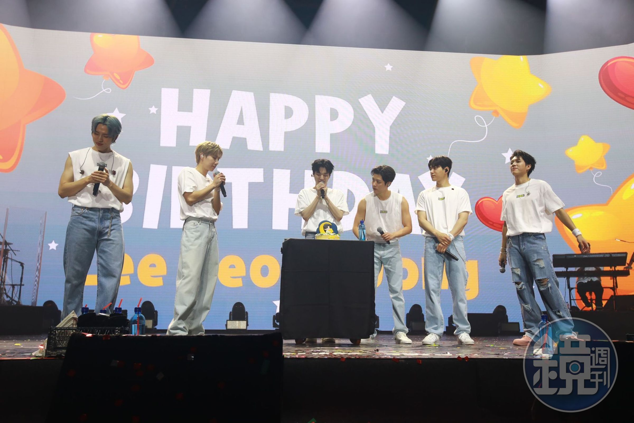 INFINITE老么成種正好9月3日當天生日，在演唱會上與粉絲一起慶生。（讀者提供）