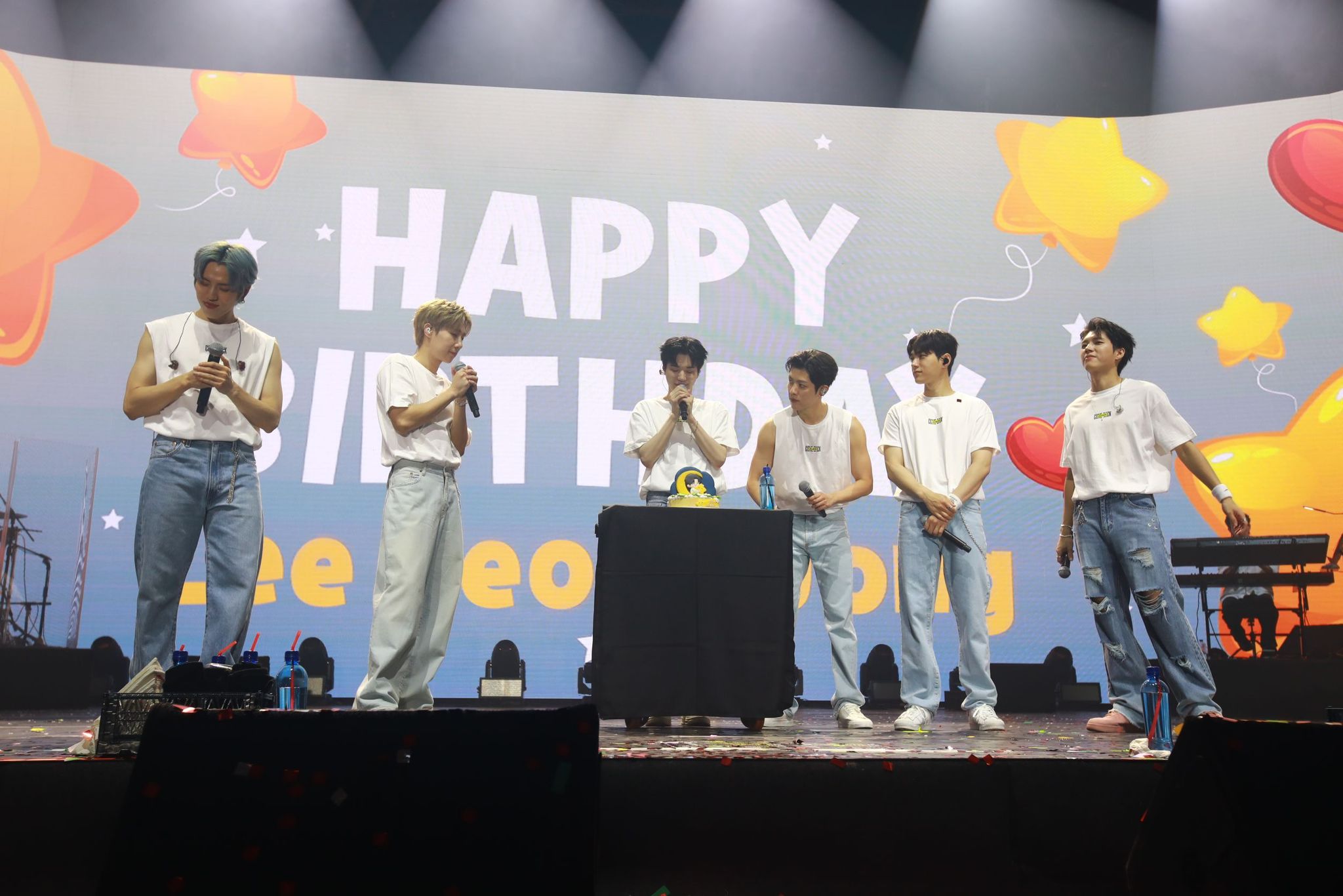INFINITE老么成種正好9月3日當天生日,在演唱會上與粉絲一起慶生。(讀者提供)