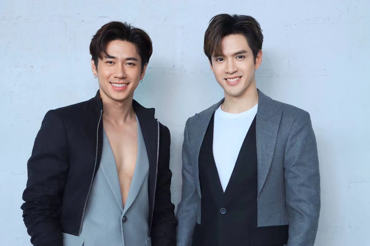 泰國演員Jam（左）和Film將首度來台舉辦見面會。（超奇娛樂、寬魚國際提供）