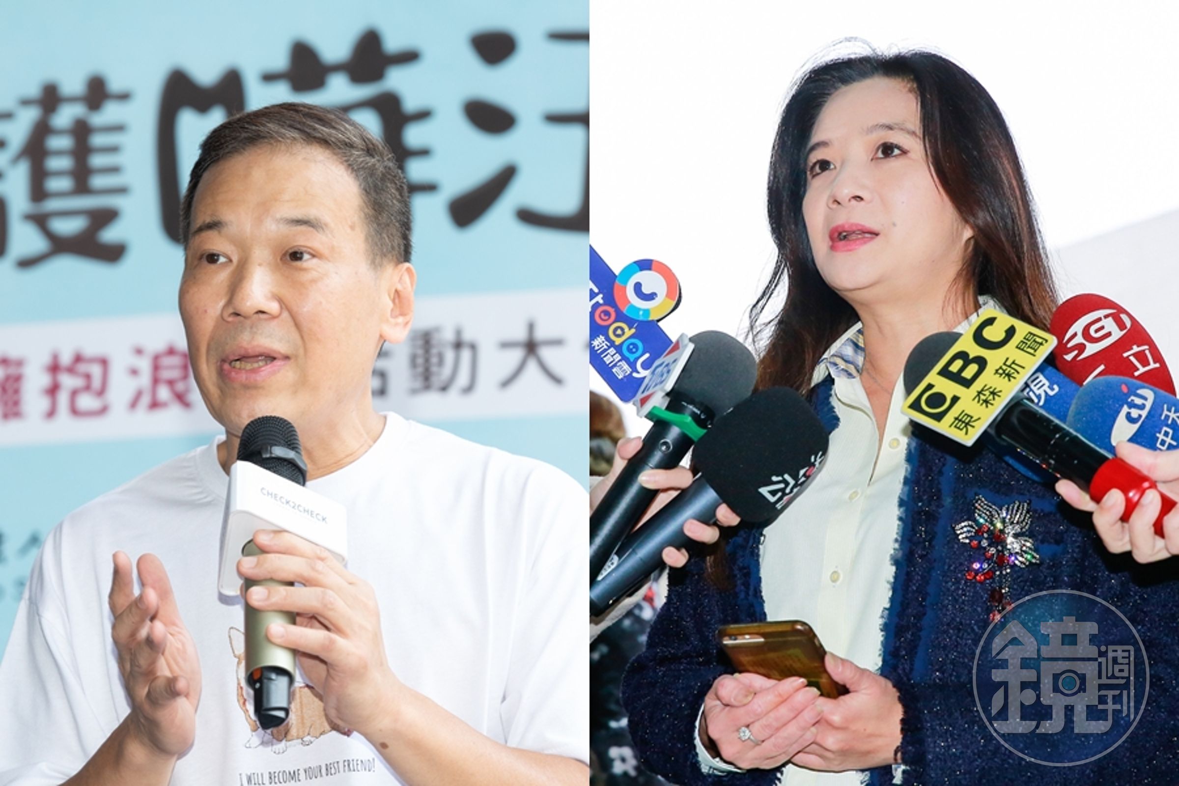 國民黨中正、萬華區立委難產，鍾小平（左）與應曉薇（右）上演鷸蚌相爭。（本刊資料照）