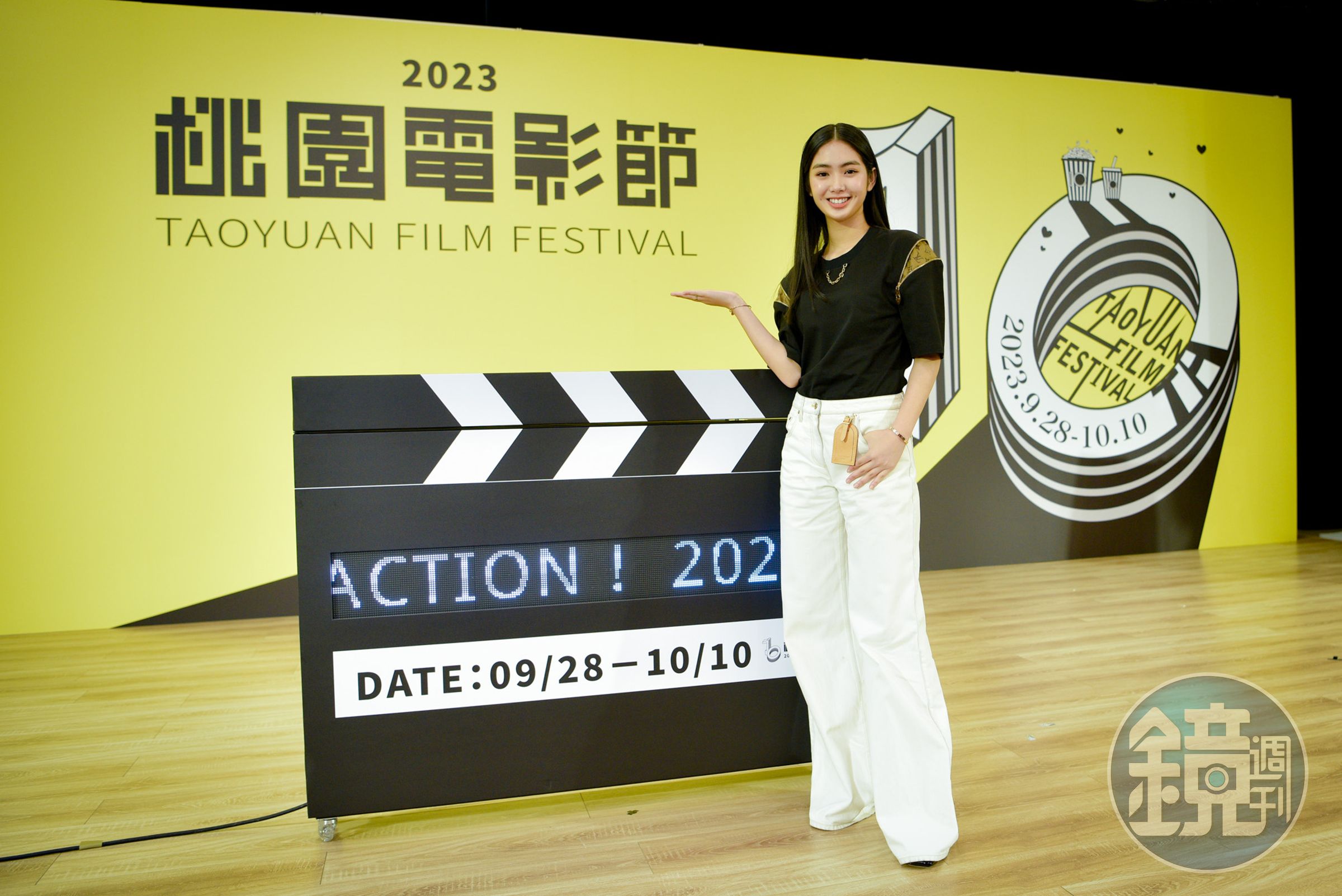 雷嘉汭外型甜美可愛,私下卻是騎重機溯溪的剽悍車手。(桃園電影節提供)