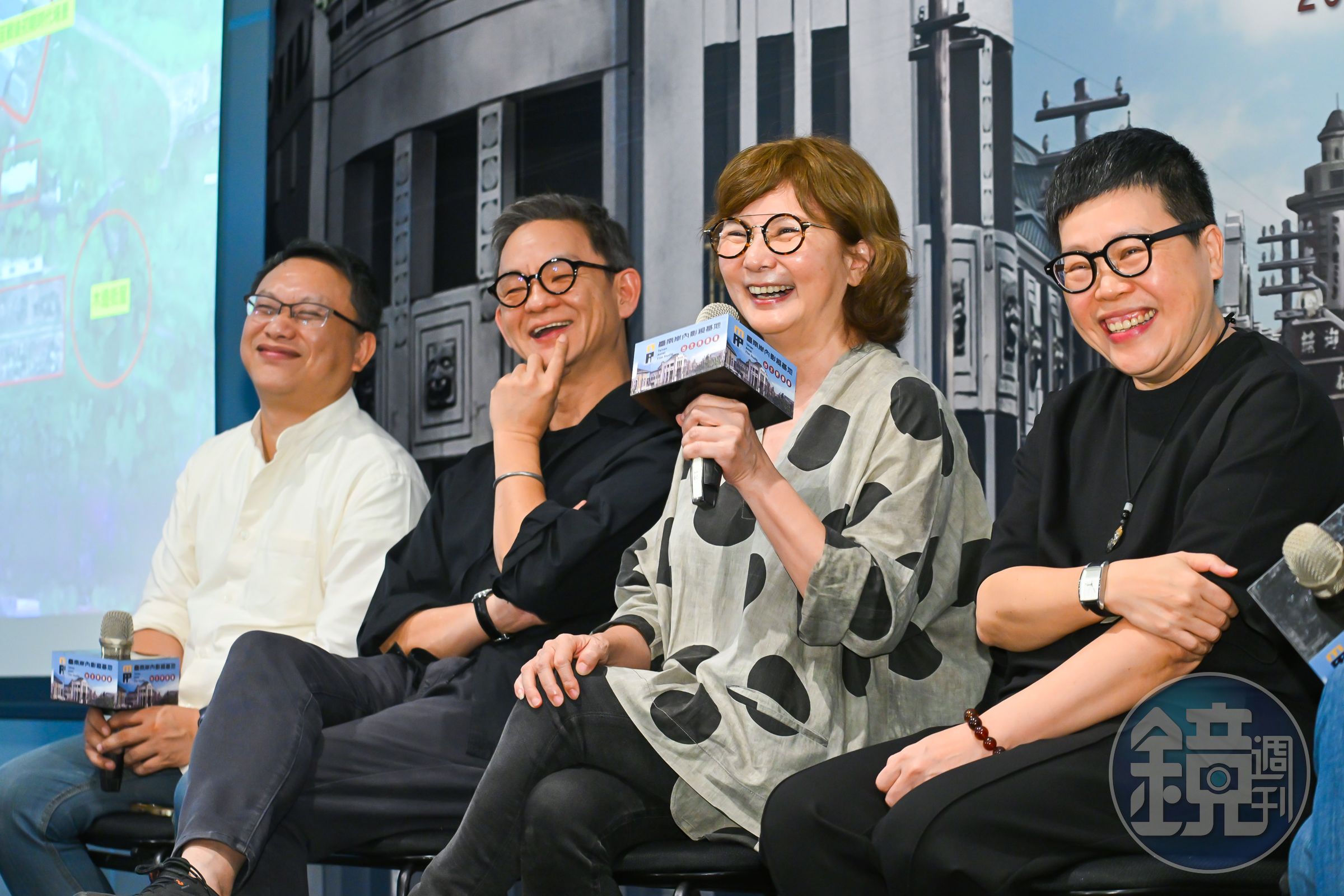 包括電影監製葉如芬（右起）、李烈、導演曹瑞原、製作人湯昇榮等人都對「岸內影視基地」表達肯定與支持。（台南市政府文化局提供）電視劇《牛車來去》即在影視基地取景，重回日治年代氛圍。（台南市政府文化局提供）