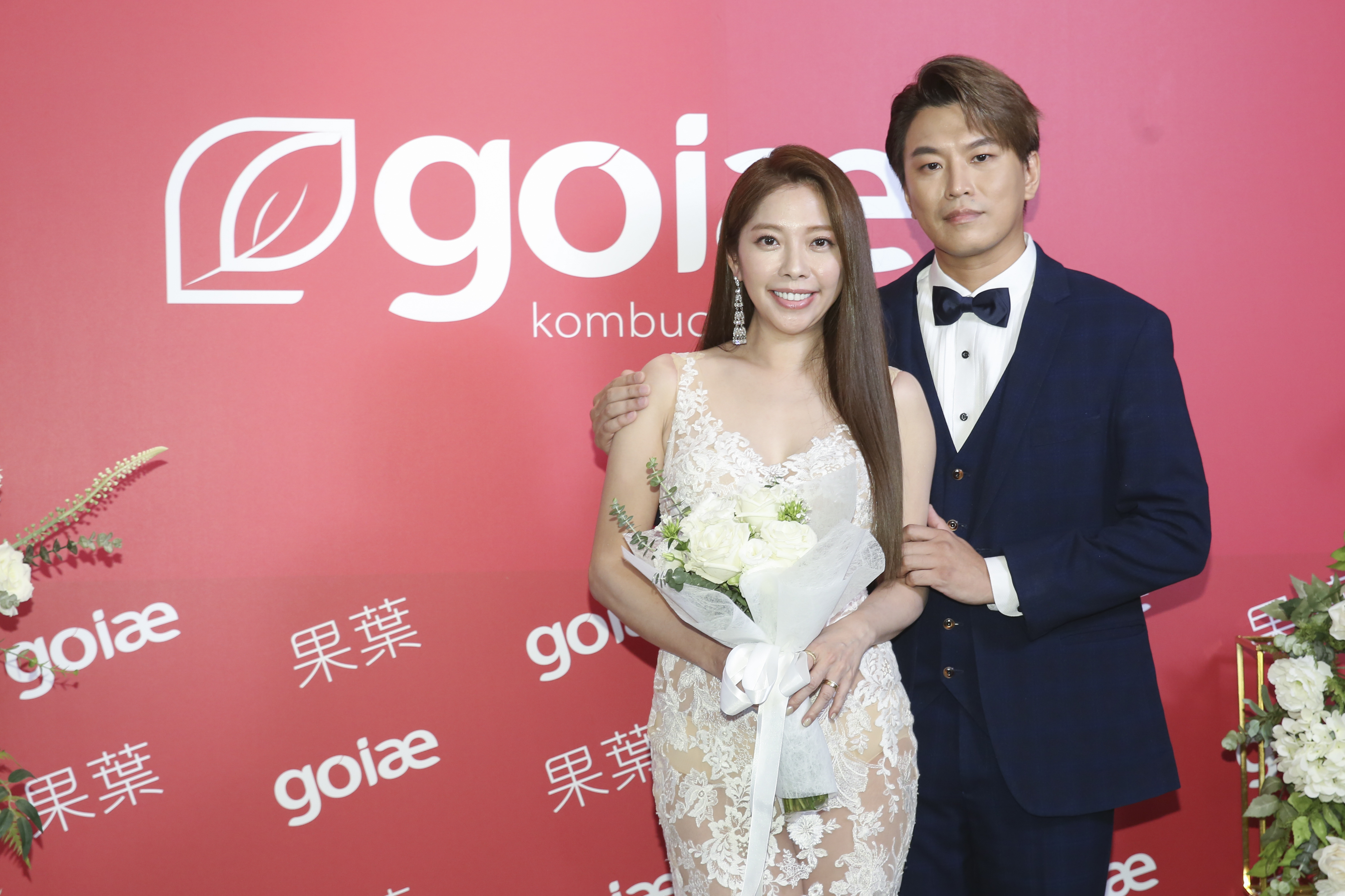 阿弟出席老婆Mei代言記者會。