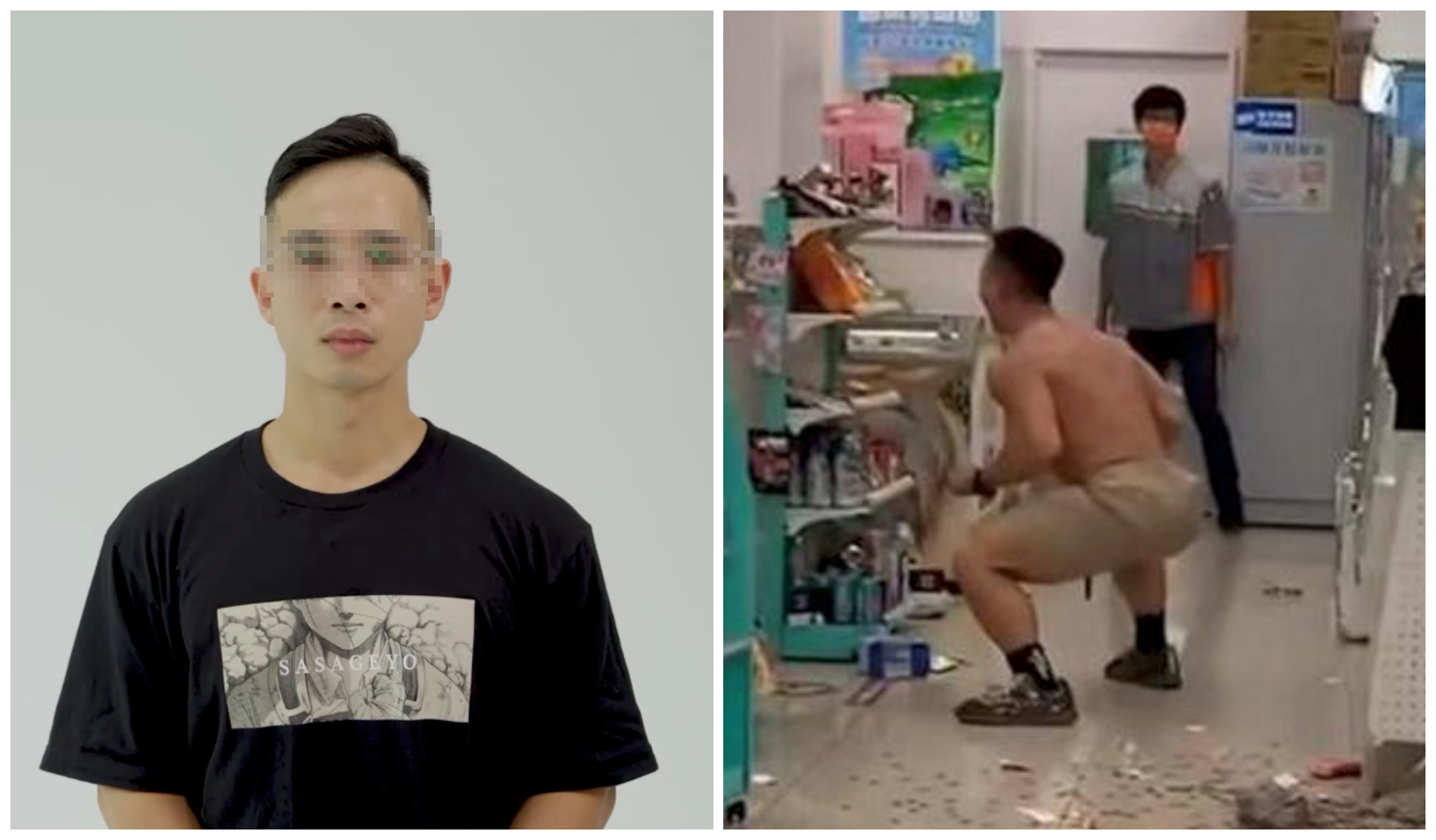 「超商浩克」凌晨在社群平台發影片道歉。(翻攝IG)