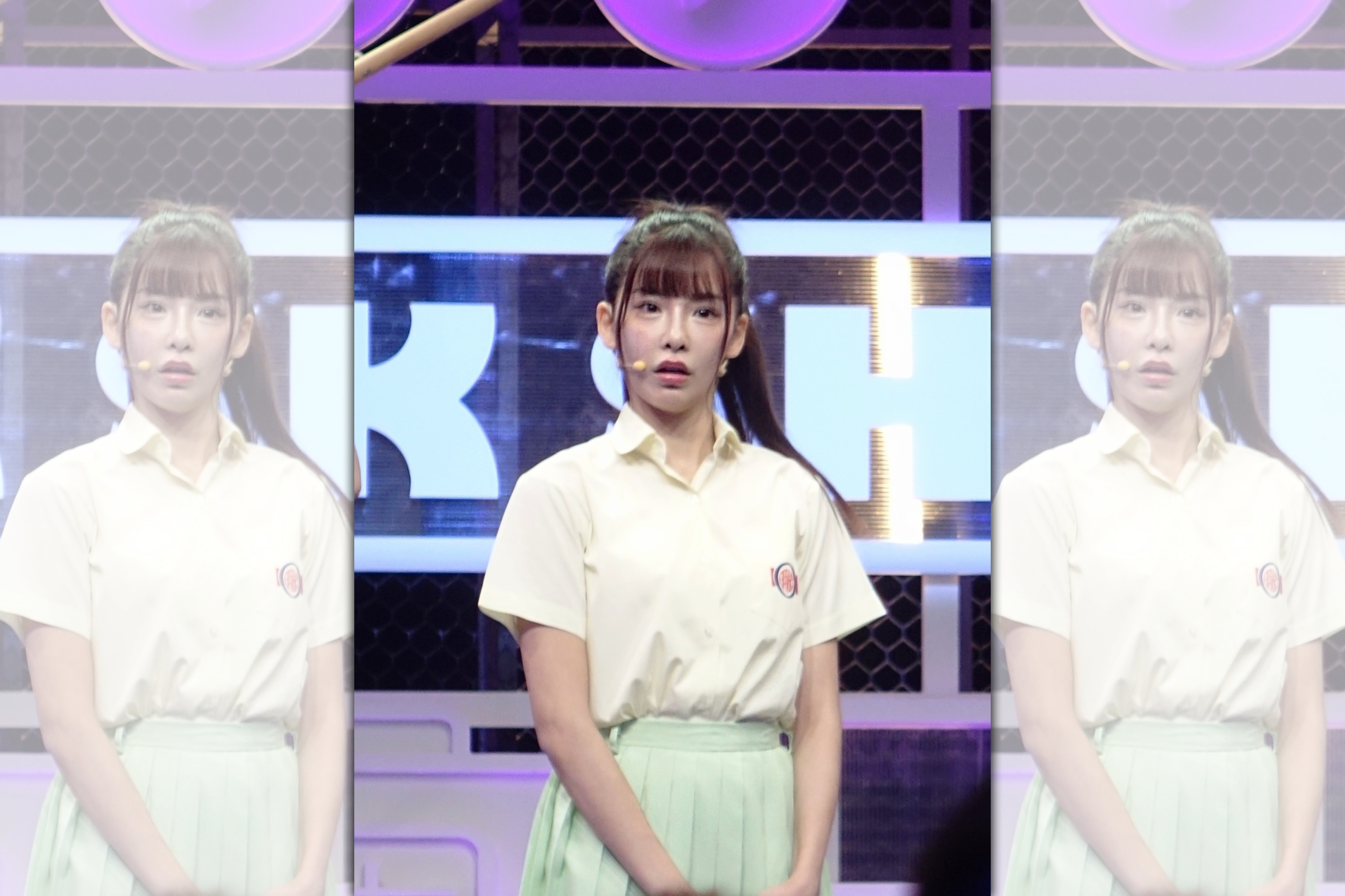 啦啦隊女神菲菲難得學以致用演戲。（客家電視台提供）