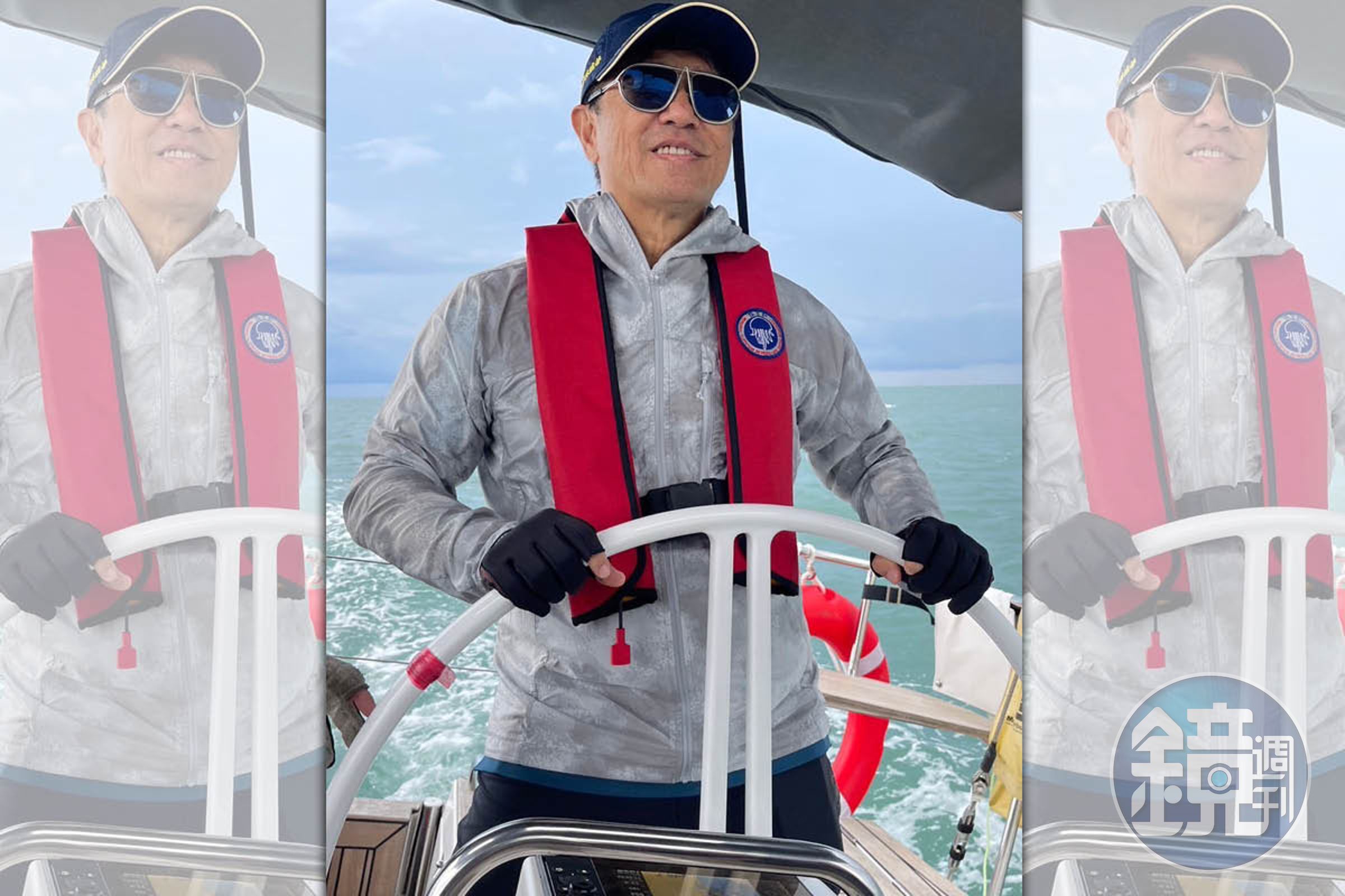 蔡佳晉最近學開帆船，熱愛帆船的挑戰與不可控。（蔡佳晉提供）