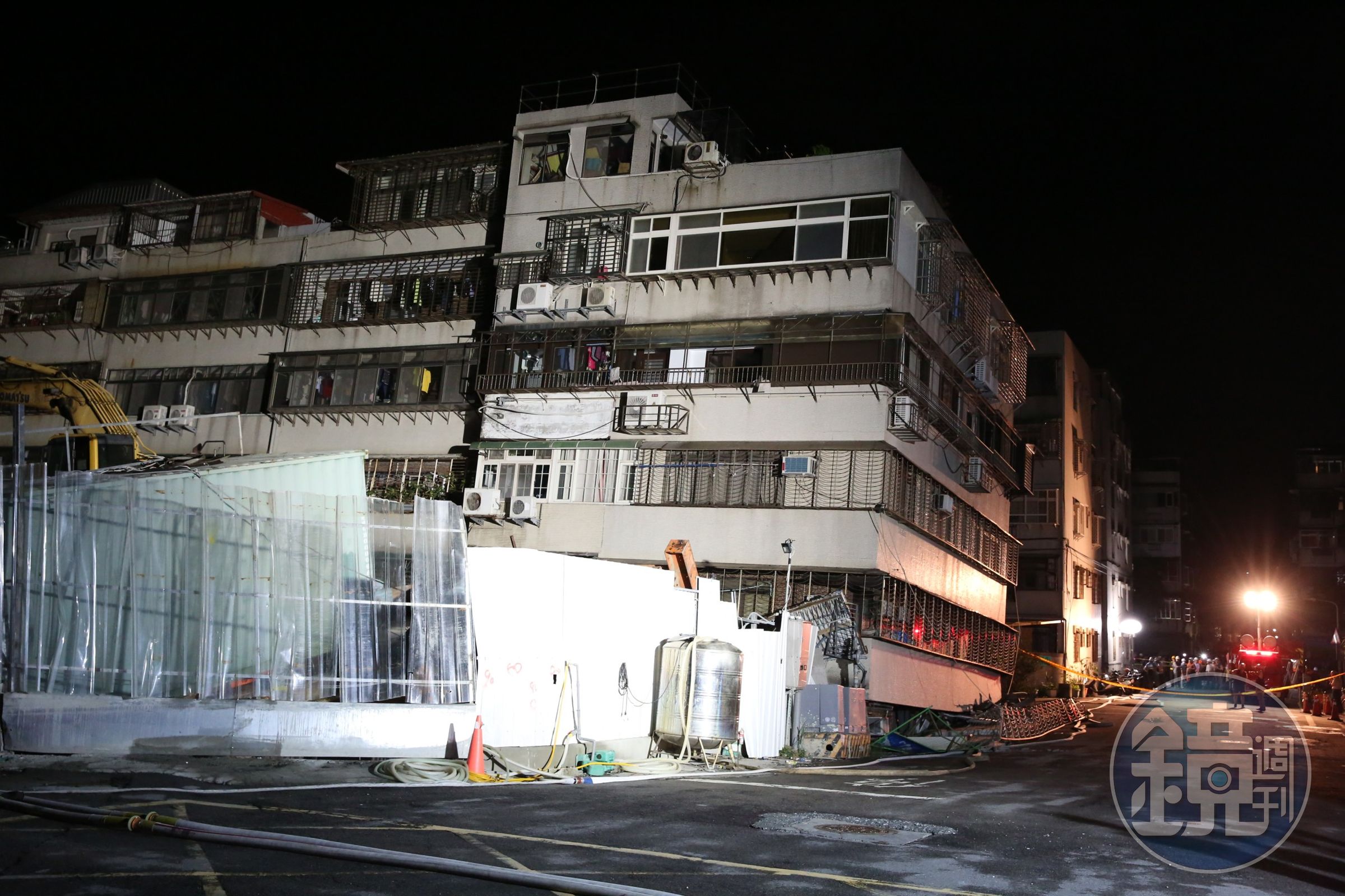 大直民宅傾斜疑因附近工地施工釀禍。