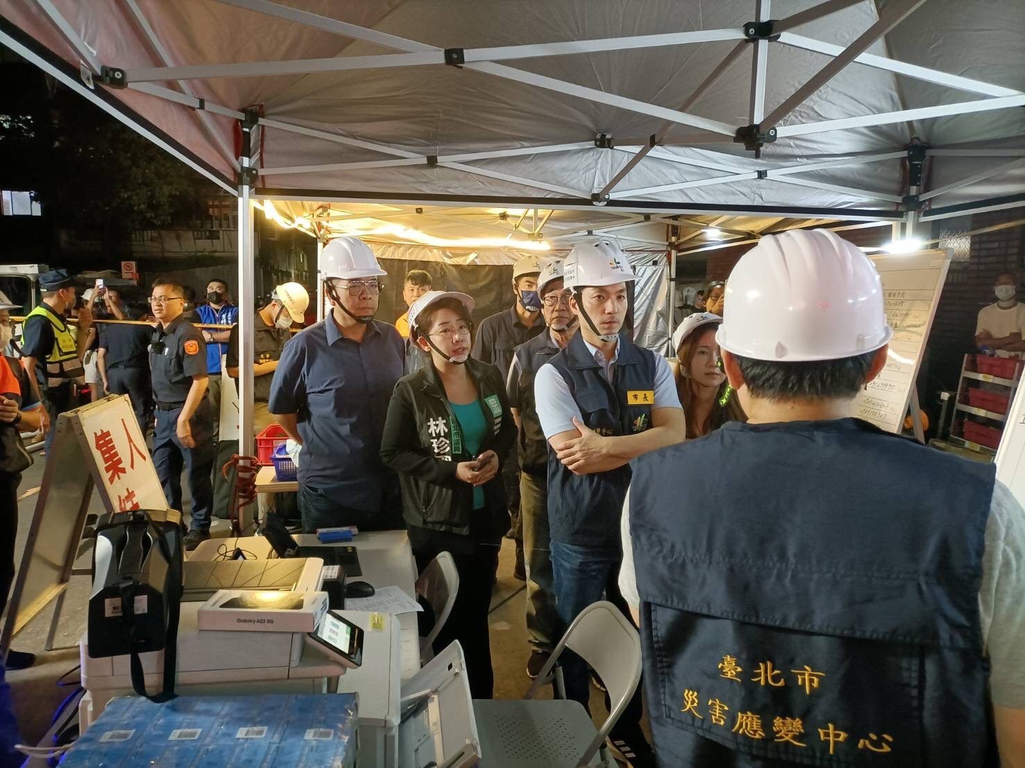 蔣萬安表示，目前北市府以灌漿的方式，讓壓力維持平衡。（台北市政府提供）
