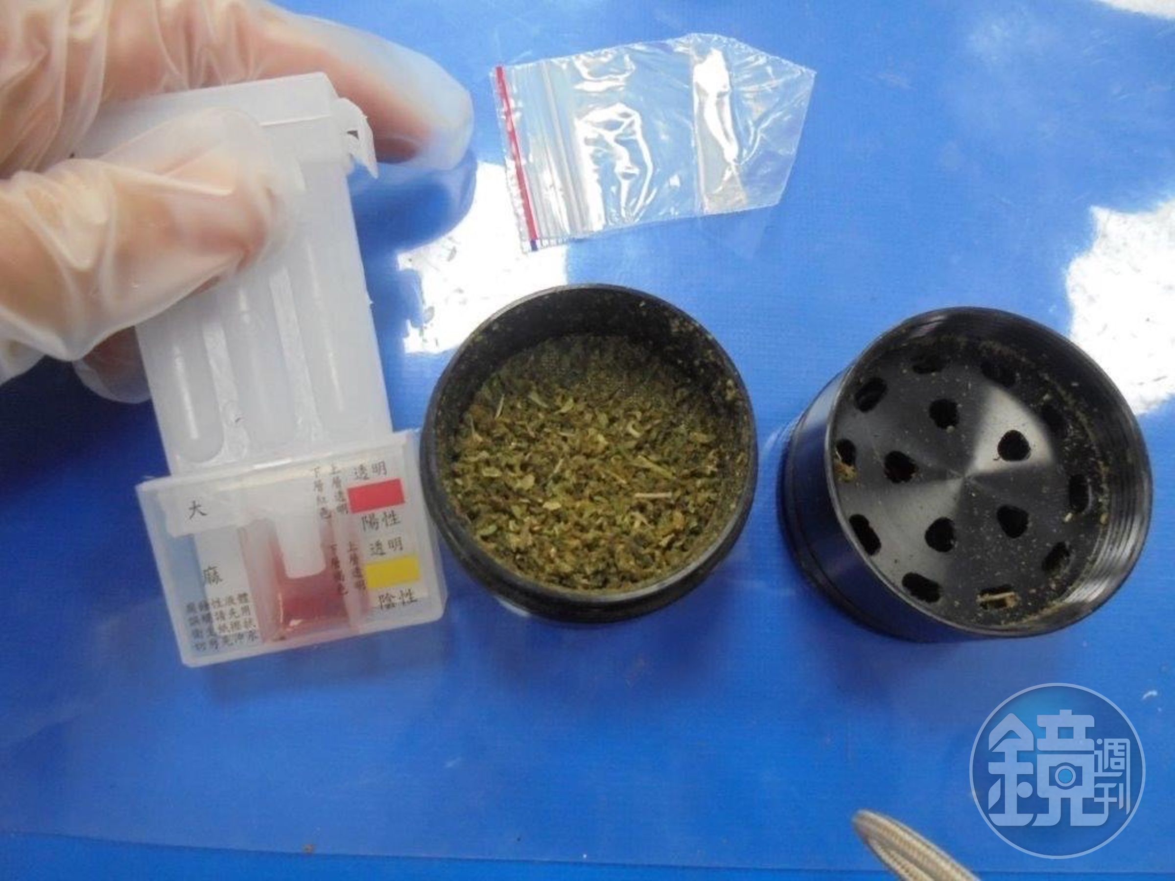 警方查扣大麻菸草、大麻菸彈。（警方提供）