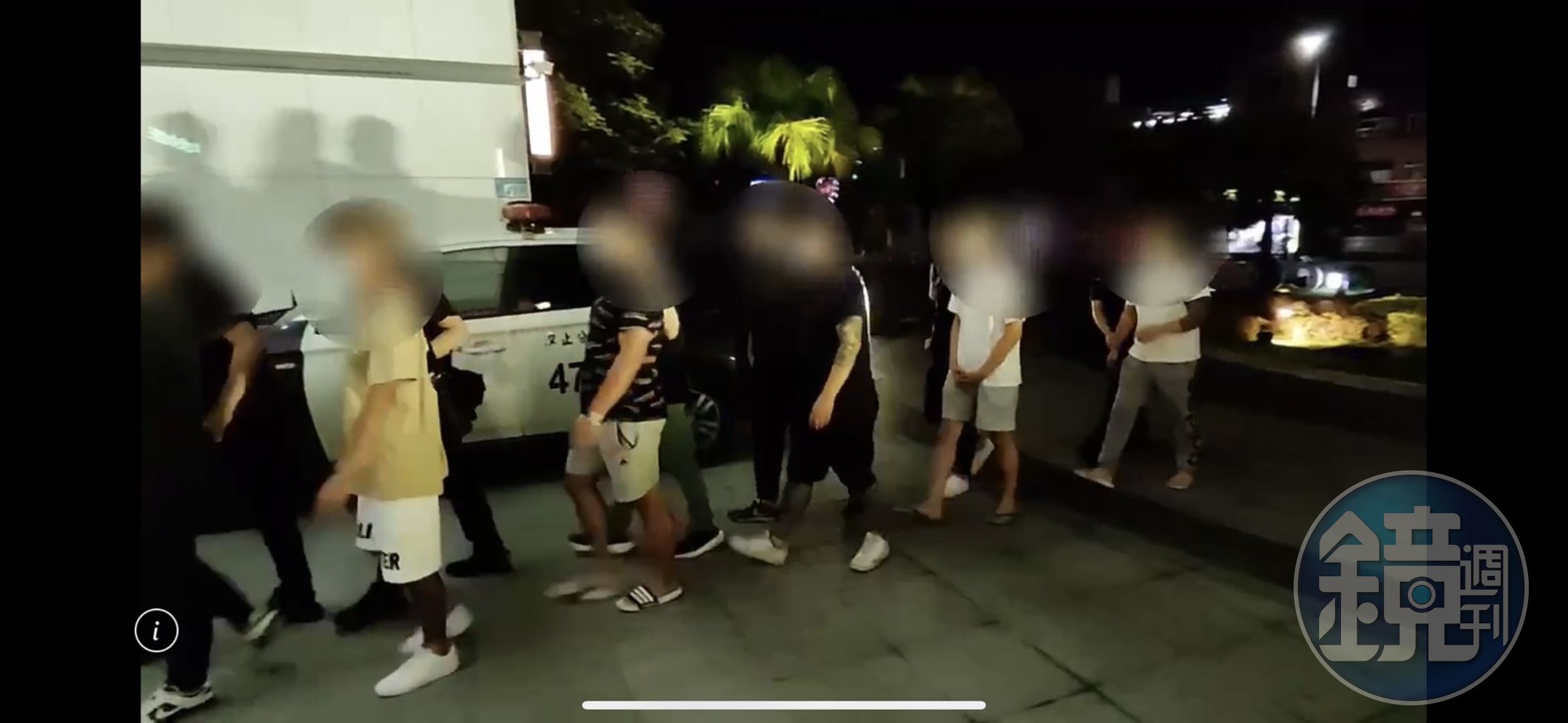 警方循線逮捕行凶主嫌張男等6人，訊後依法送辦。（翻攝畫面）