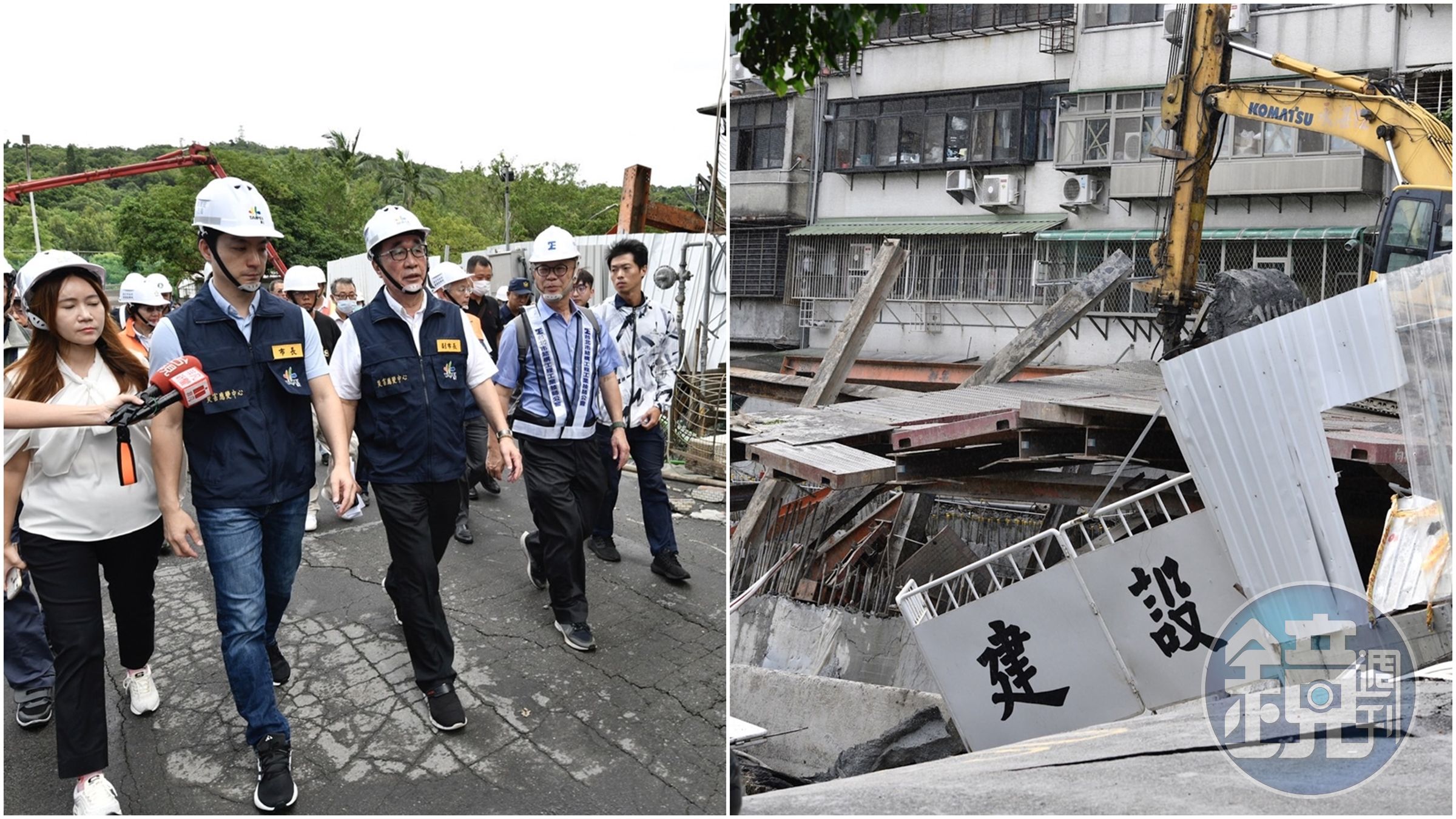 蔣萬安前往事故現場場勘及探視受災戶後，上黃光芹節目談基泰建設案子。
