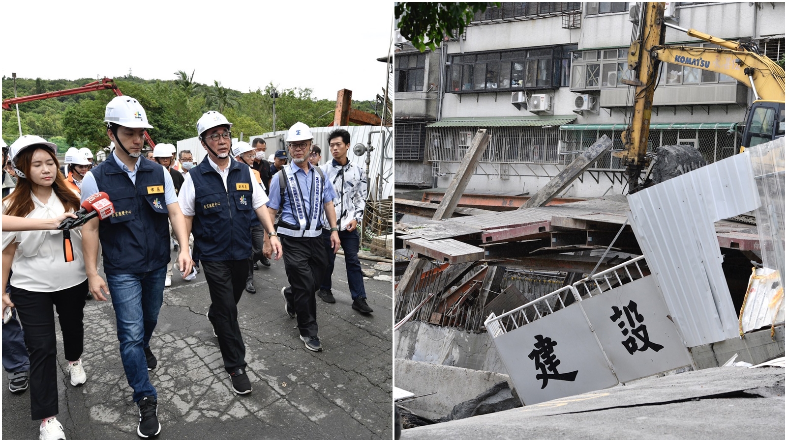 蔣萬安前往事故現場場勘及探視受災戶後，上黃光芹節目談基泰建設案子。