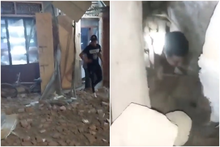 摩洛哥在當地時間8日晚間11時11分發生規模6.8強烈地震，深度僅18.5公里，造成將近300人死亡。（翻攝自X）