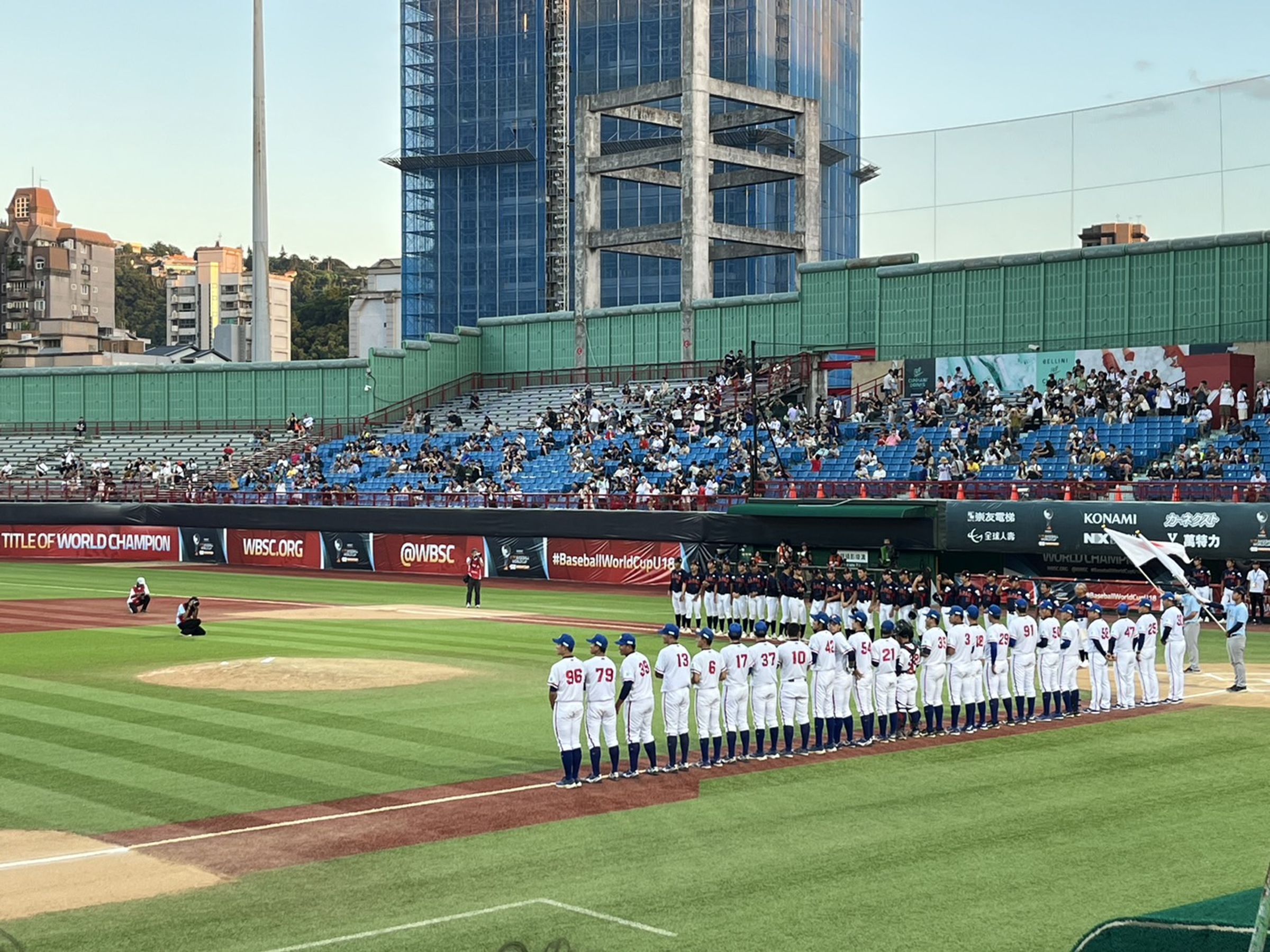 U18金牌戰由台灣迎戰日本。圖為昨日台日前哨戰。