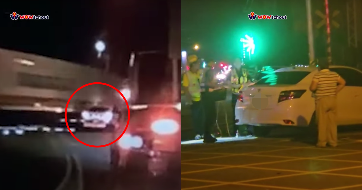 花蓮三寶闖平交道被普悠瑪號擦撞，事後稱「我想說這裡應該可以停」。（翻攝自WoWtchout - 地圖型行車影像分享平台YouTube）
