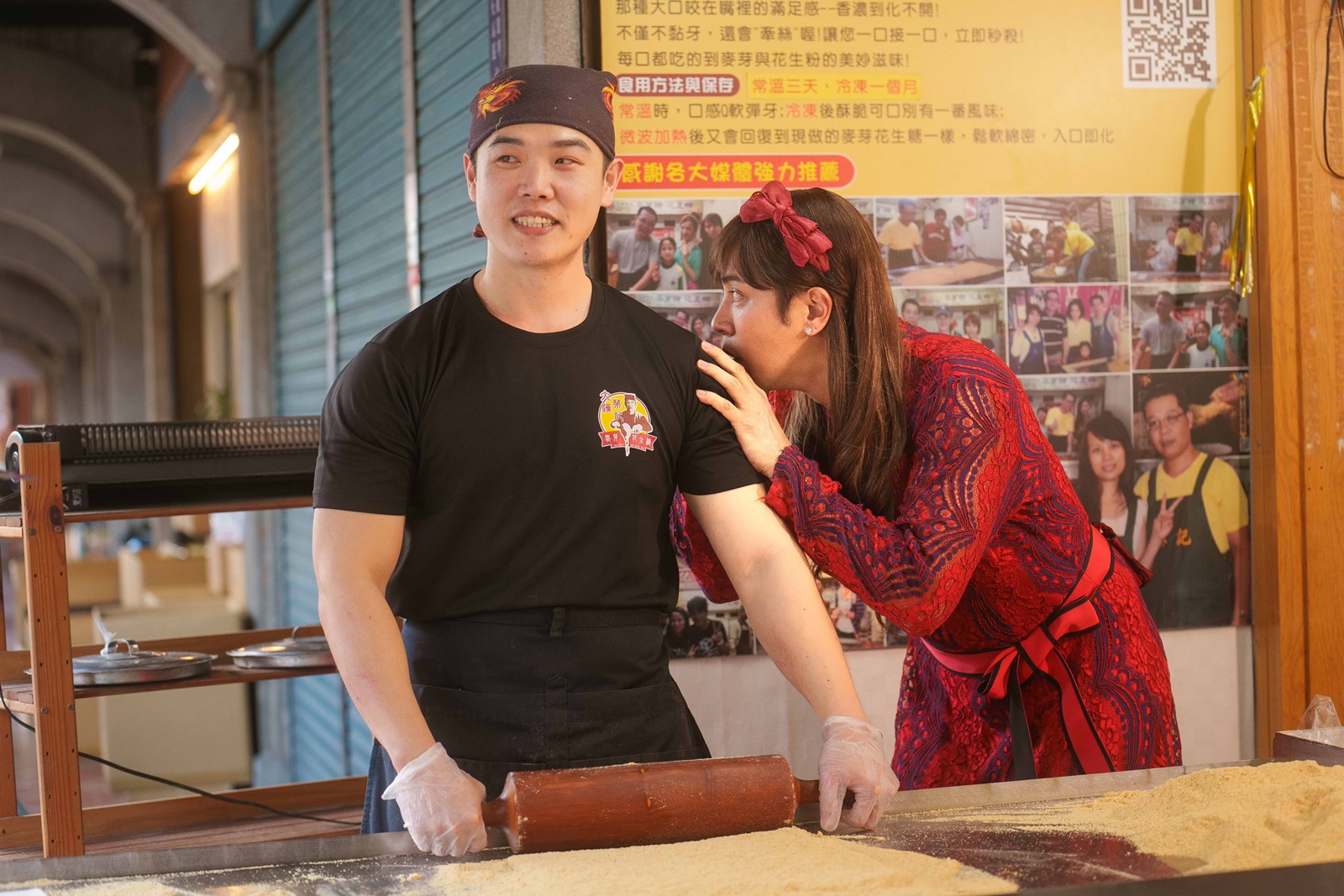 朱碧石為桃園觀光局拍攝旅遊推廣影片。（桃園市政府觀光旅遊局提供）