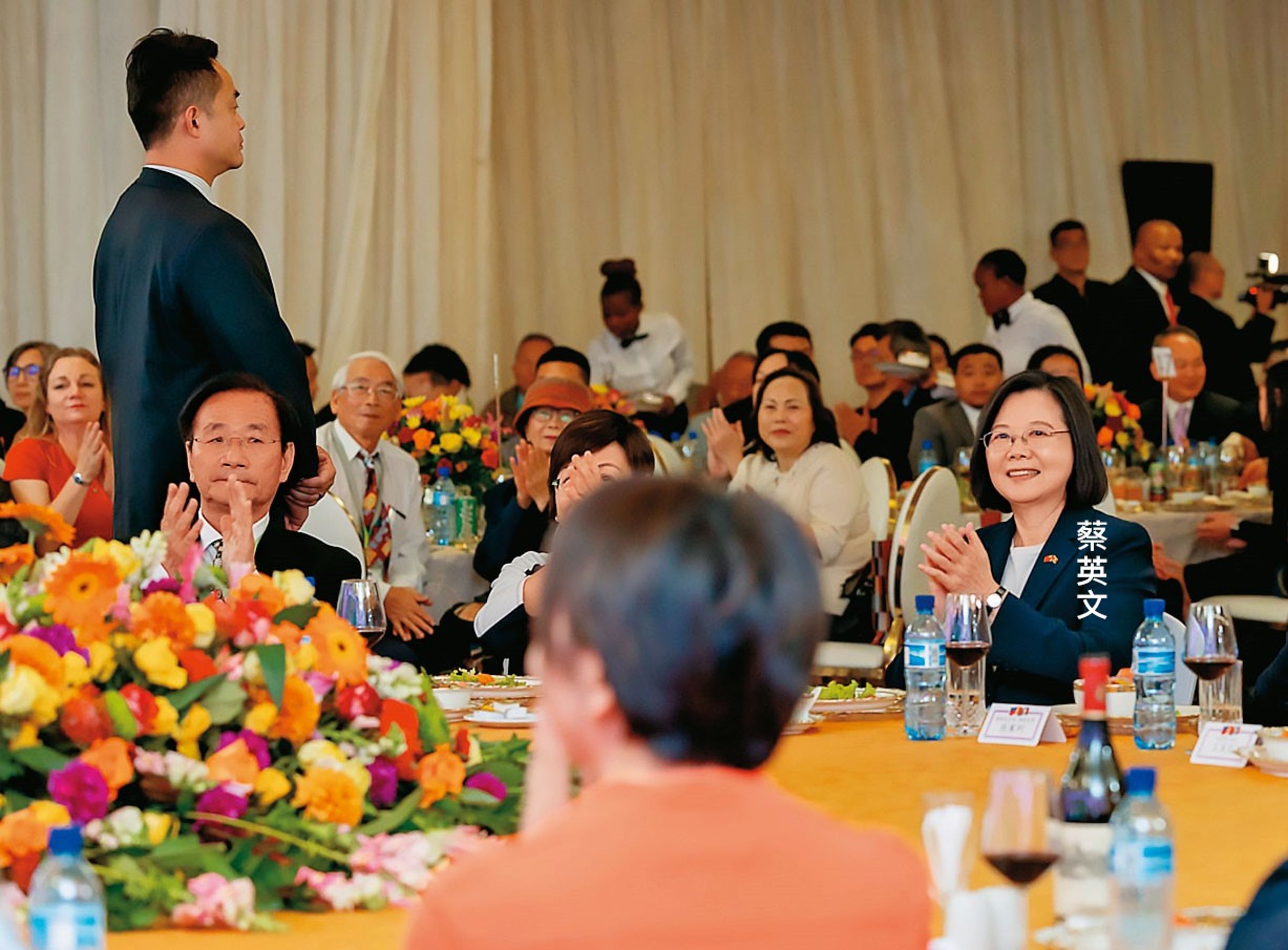 蔡英文在史瓦帝尼僑宴上,宣布啟動非洲計畫2.0。(翻攝總統府flickr)