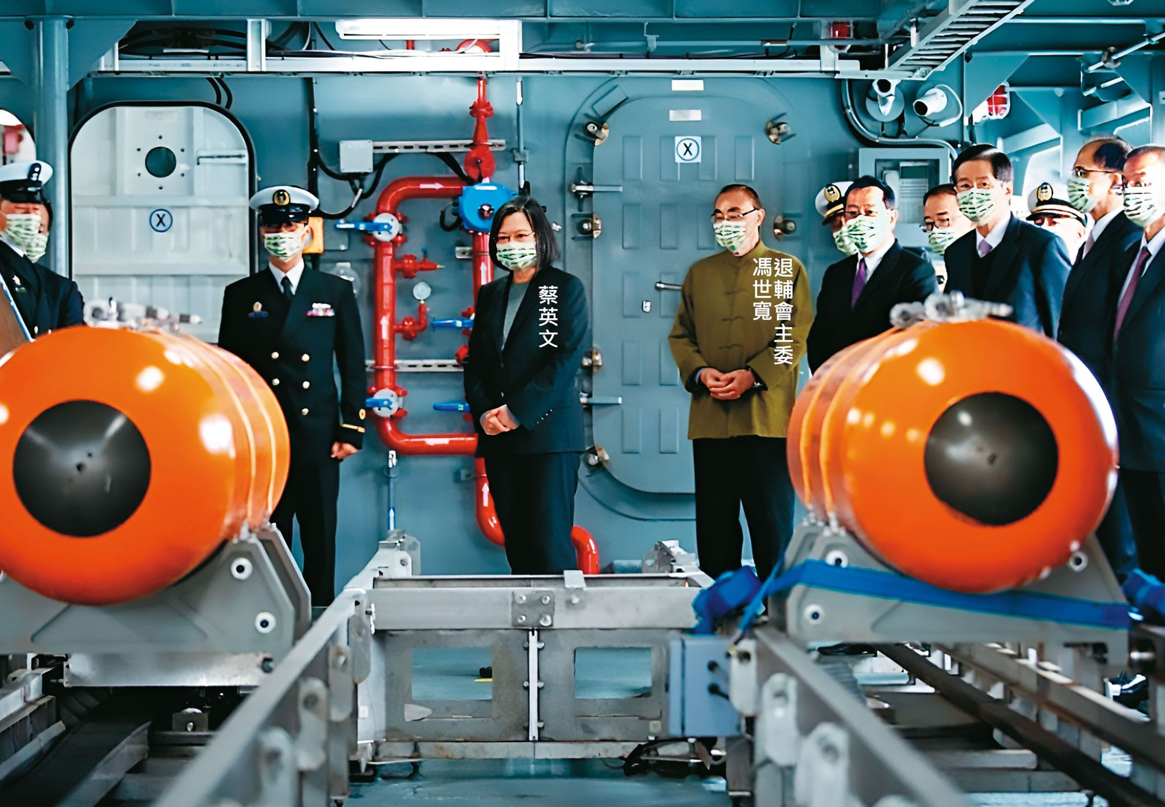 蔡英文任內推動國防自主,例如海軍快速布雷艇有全球首創的自動布雷系統,在在提升我國相關廠商的能見度。(總統府提供)