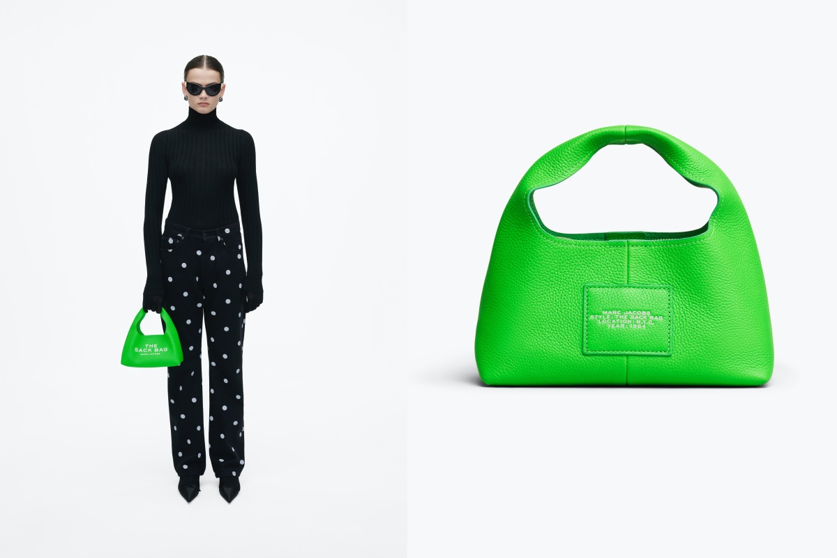 電光綠The Sack Bag。NT$15,900(俊思提供)