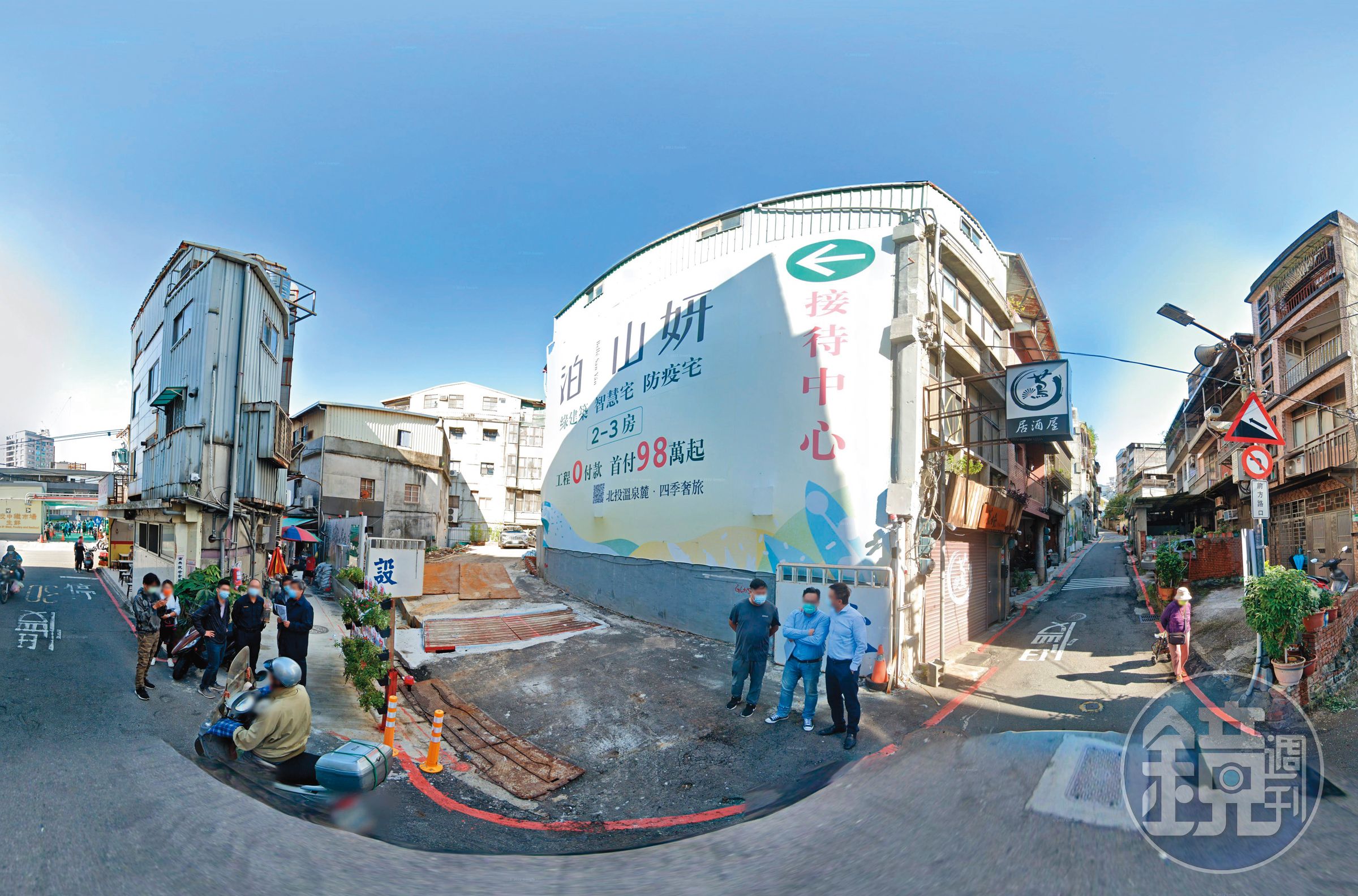 泊山妍建案地段佳,位於北投分局對面、溫泉路巷內,可說是北投的蛋黃區。(翻攝Google Maps)