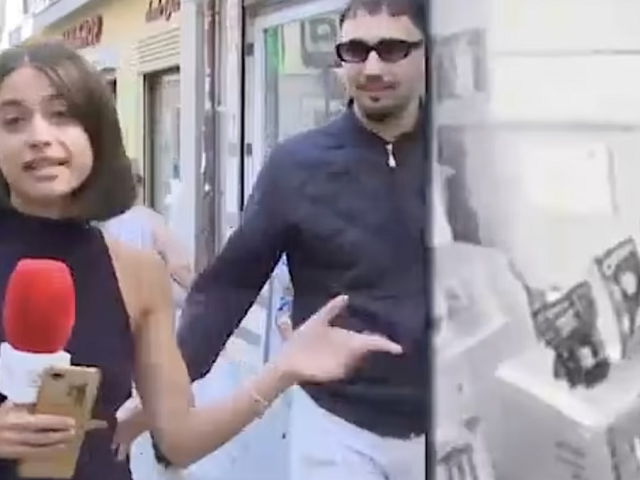 正妹記者直播遇癡漢，慘遭襲臀「陰魂不散」緊黏！色狼終獲報應。（翻自《每日郵報》）