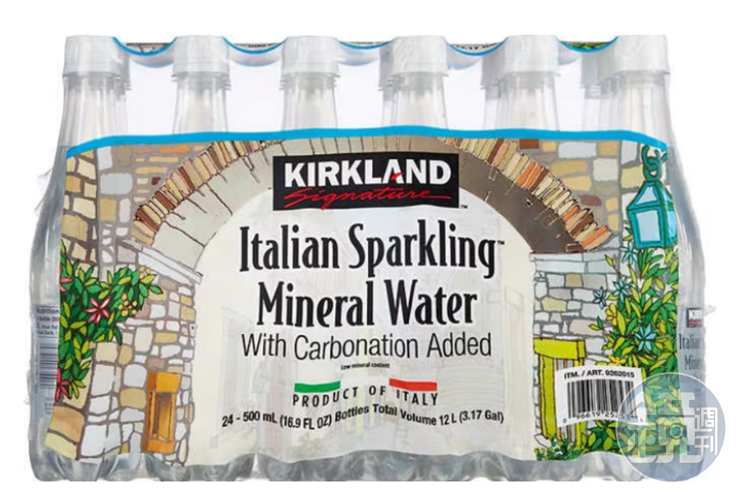 好市多自有品牌科克蘭(Kirkland)的氣泡水出包。(翻攝好市多官網)