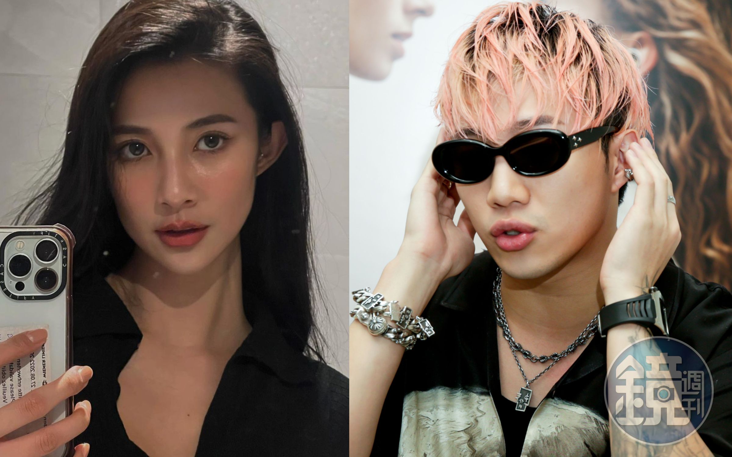 Øzi(右圖)傳出與辣模Jane Che(左圖)交往。