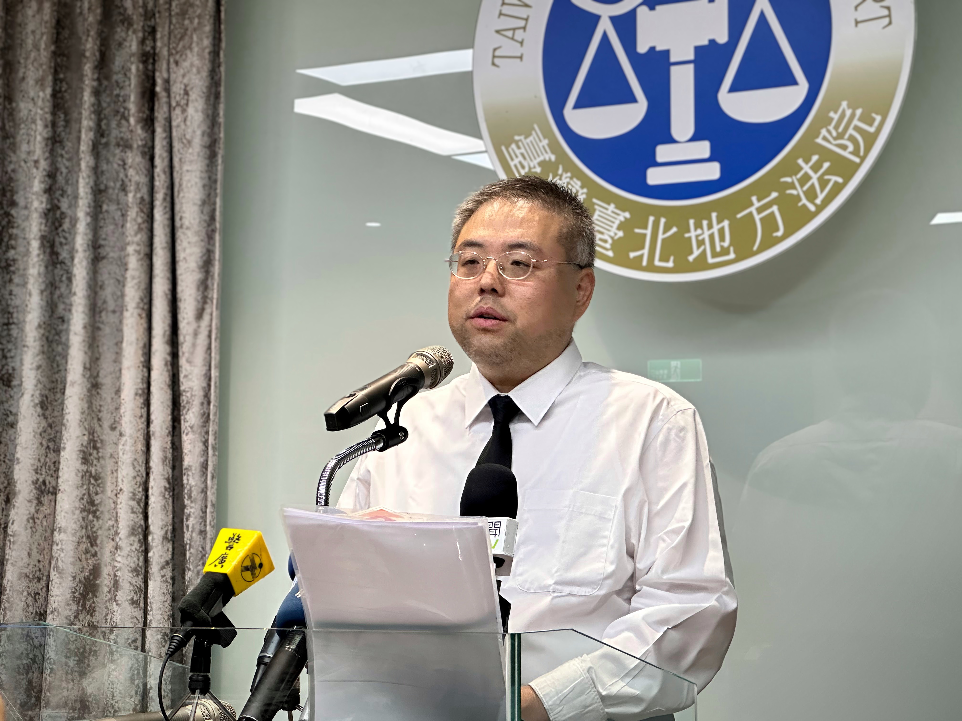 台北地院發言人林鈺琅庭長說明基泰假扣押案裁定理由。