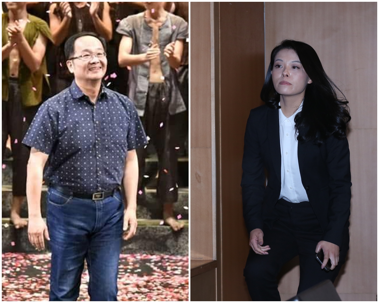 錢康明（左）近日接連爆料，籌辦的「跨年晚會」有驚人內幕，還點名市長高虹安（右）的男友李忠庭有干政之嫌。（翻攝自錢康明臉書／本刊資料照）