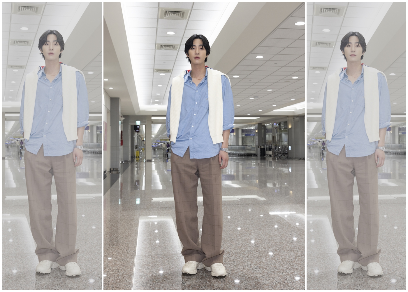 韓劇男神安孝燮為全新GUCCI台北101旗艦店開幕抵台。（GUCCI提供）