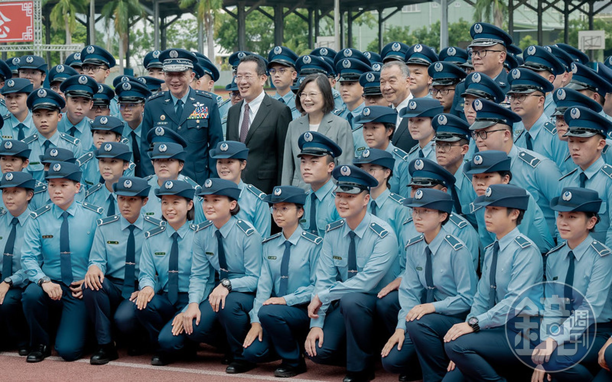 蔡英文出席「112年三軍士官新生聯合開學典禮」。（總統府提供）