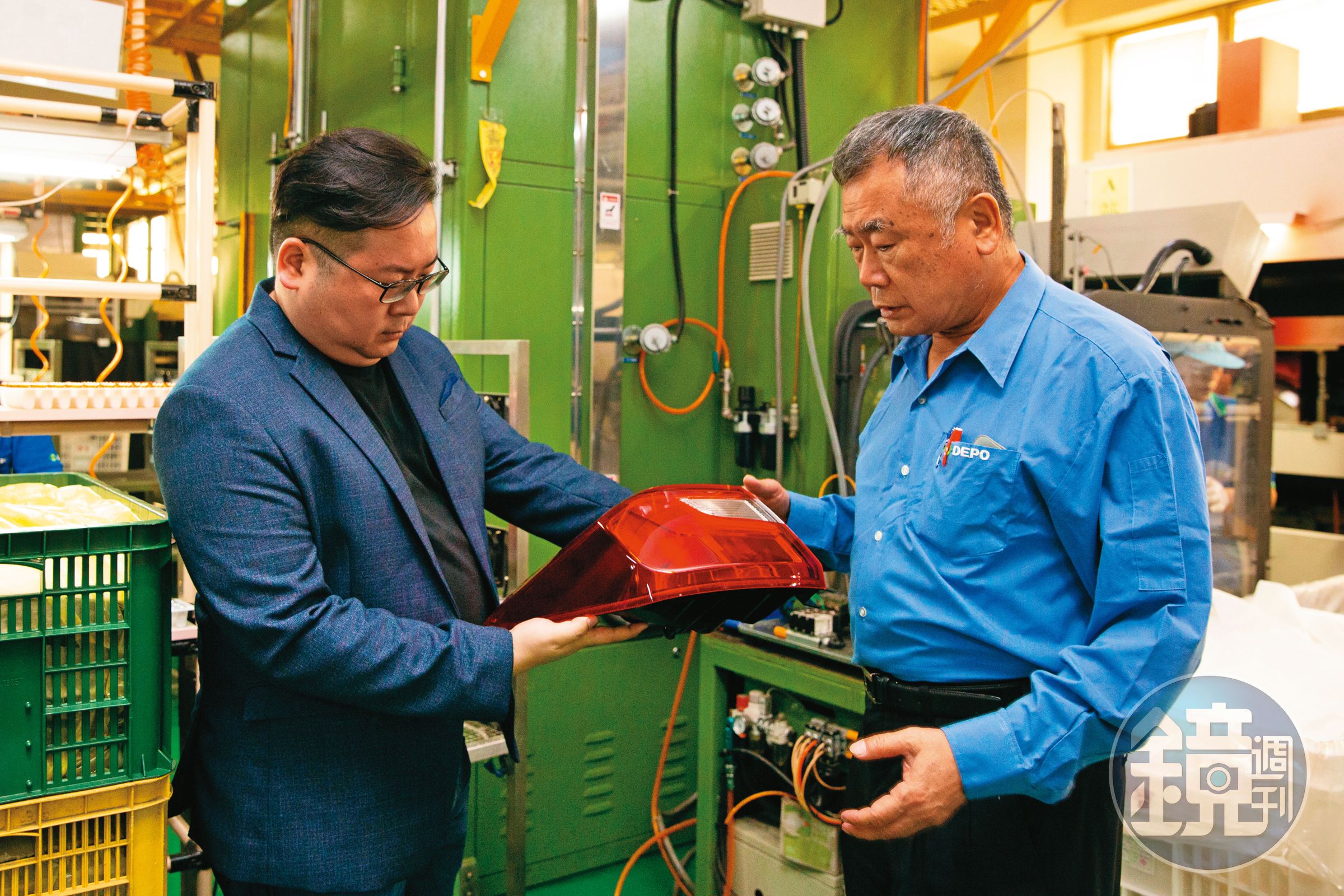 帝寶是全球車燈製造領導廠，由於市占率高，品質好，深受傅君玉喜愛。右為帝寶執行長許敘銘。