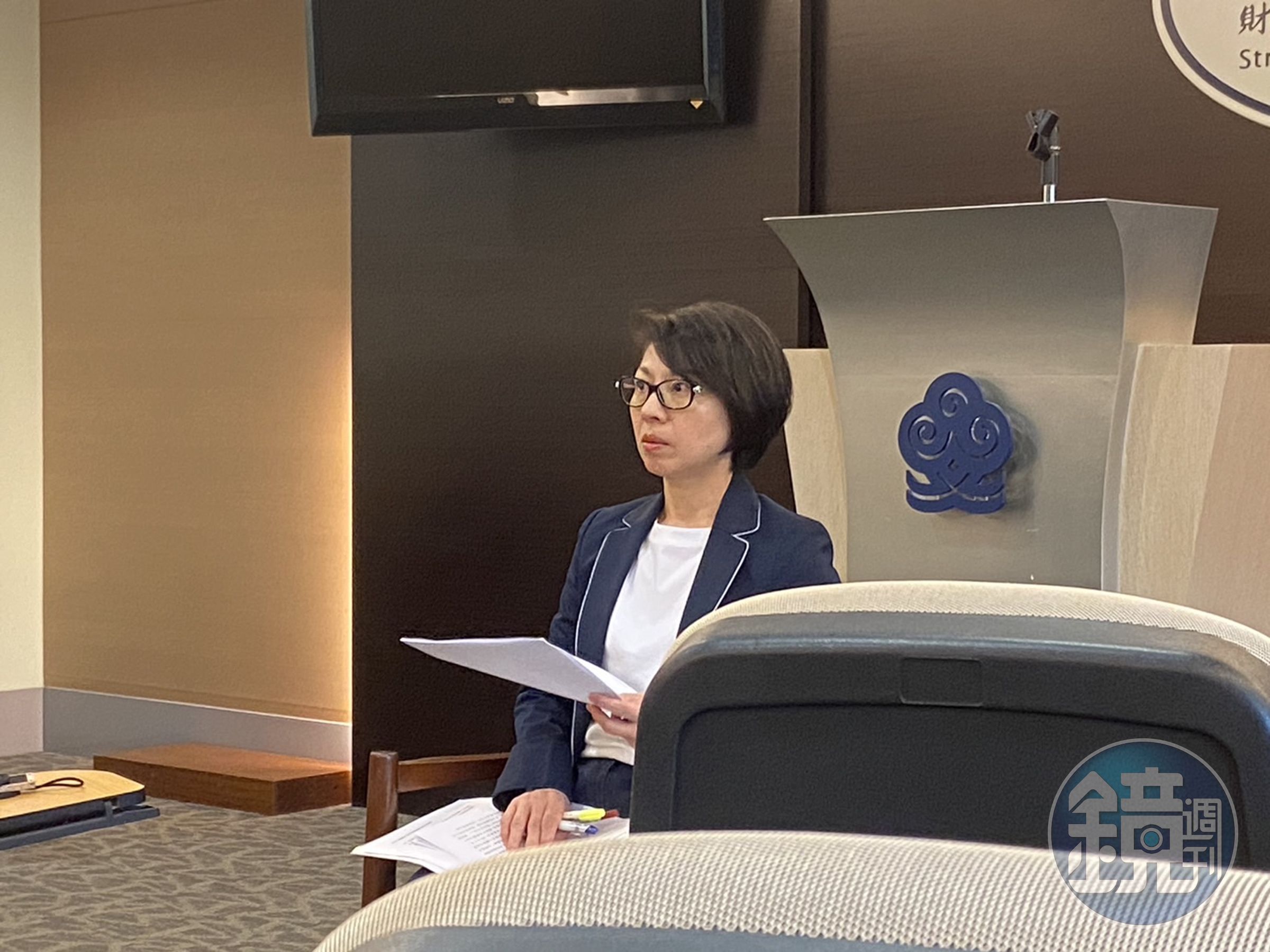 海基會副祕蔡孟君今天公布文書驗證統計數字。