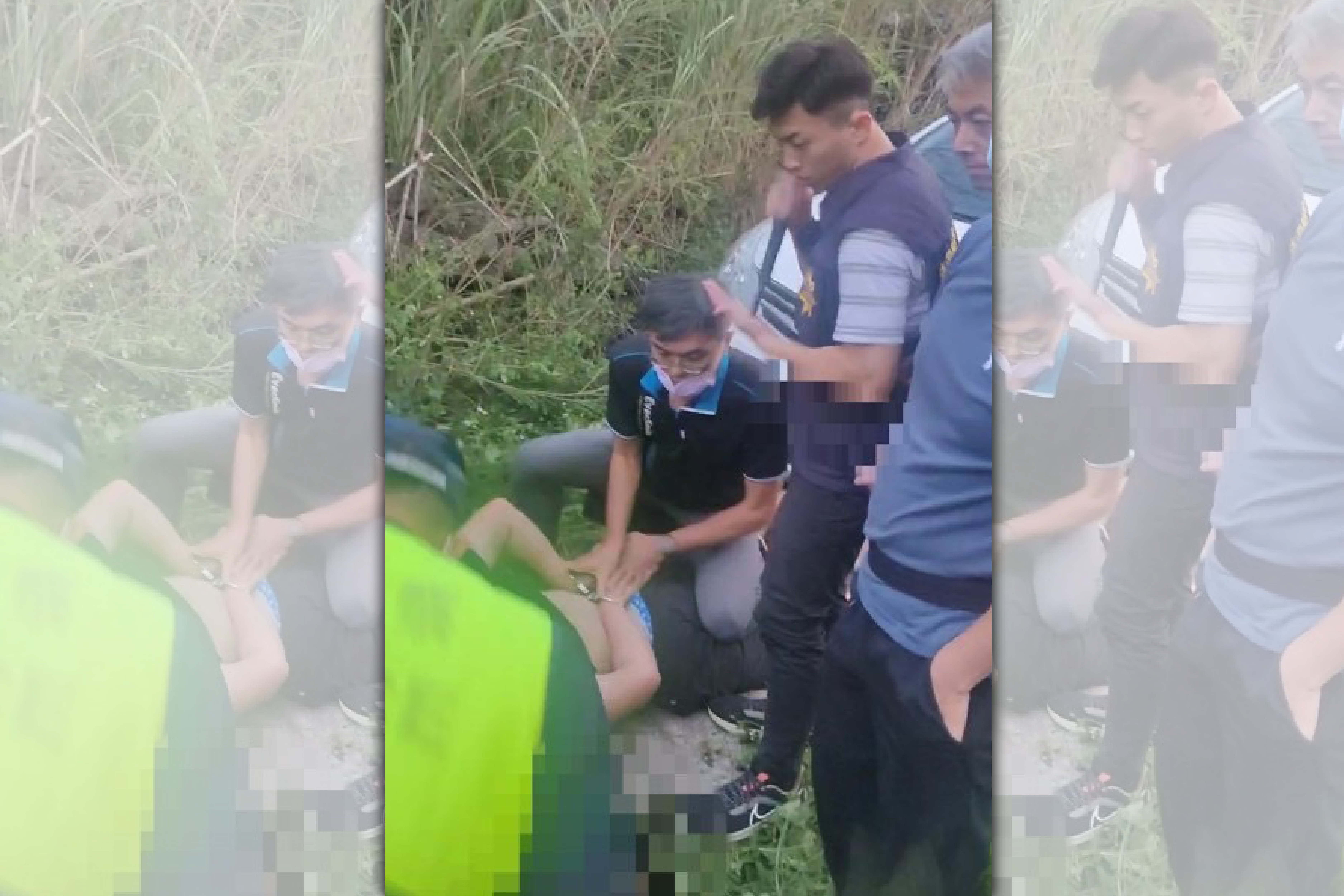 台南警方追查假車禍真擄人案件，跨海在澎湖逮捕徐姓主嫌等人。（翻攝畫面）