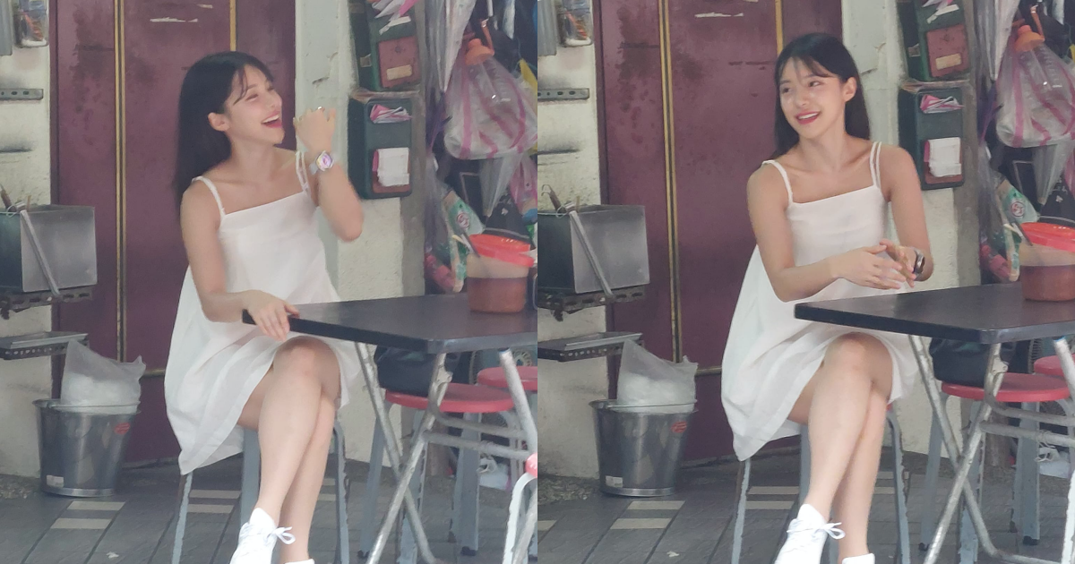 李多慧現身台北知名牛肉麵店，仙氣十足。（翻攝自●【爆廢公社二館】●臉書）