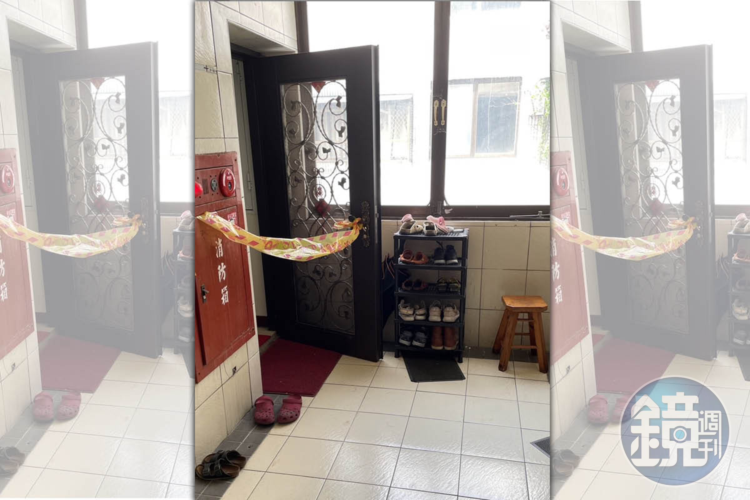 高雄市苓雅區今發生一起雙屍命案，一對夫婦遭住在樓下的鄰居砍死。（翻攝畫面）