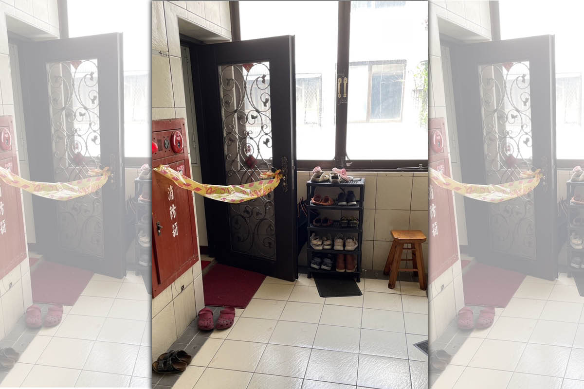 高雄市苓雅區今發生一起雙屍命案，一對夫婦遭住在樓下的鄰居砍死。（翻攝畫面）