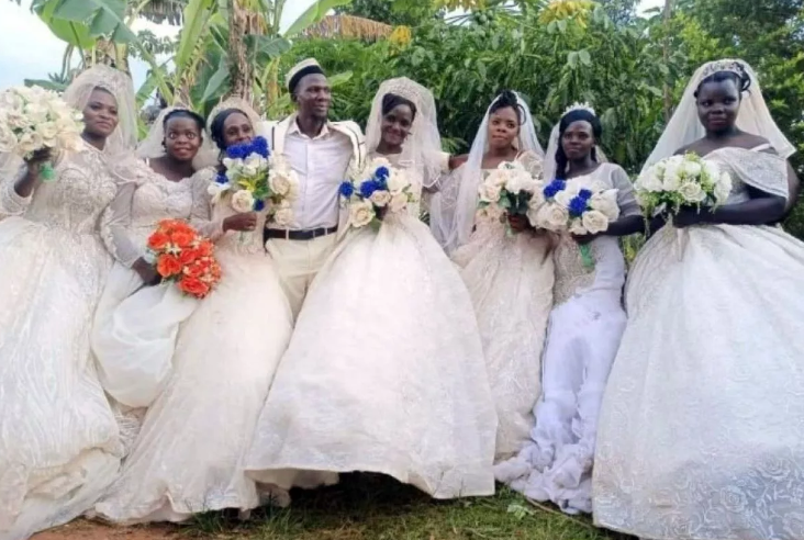 他一口氣娶7老婆，姊妹通吃還想娶更多！全家祖傳都是多妻制。（翻自《每日星報》）