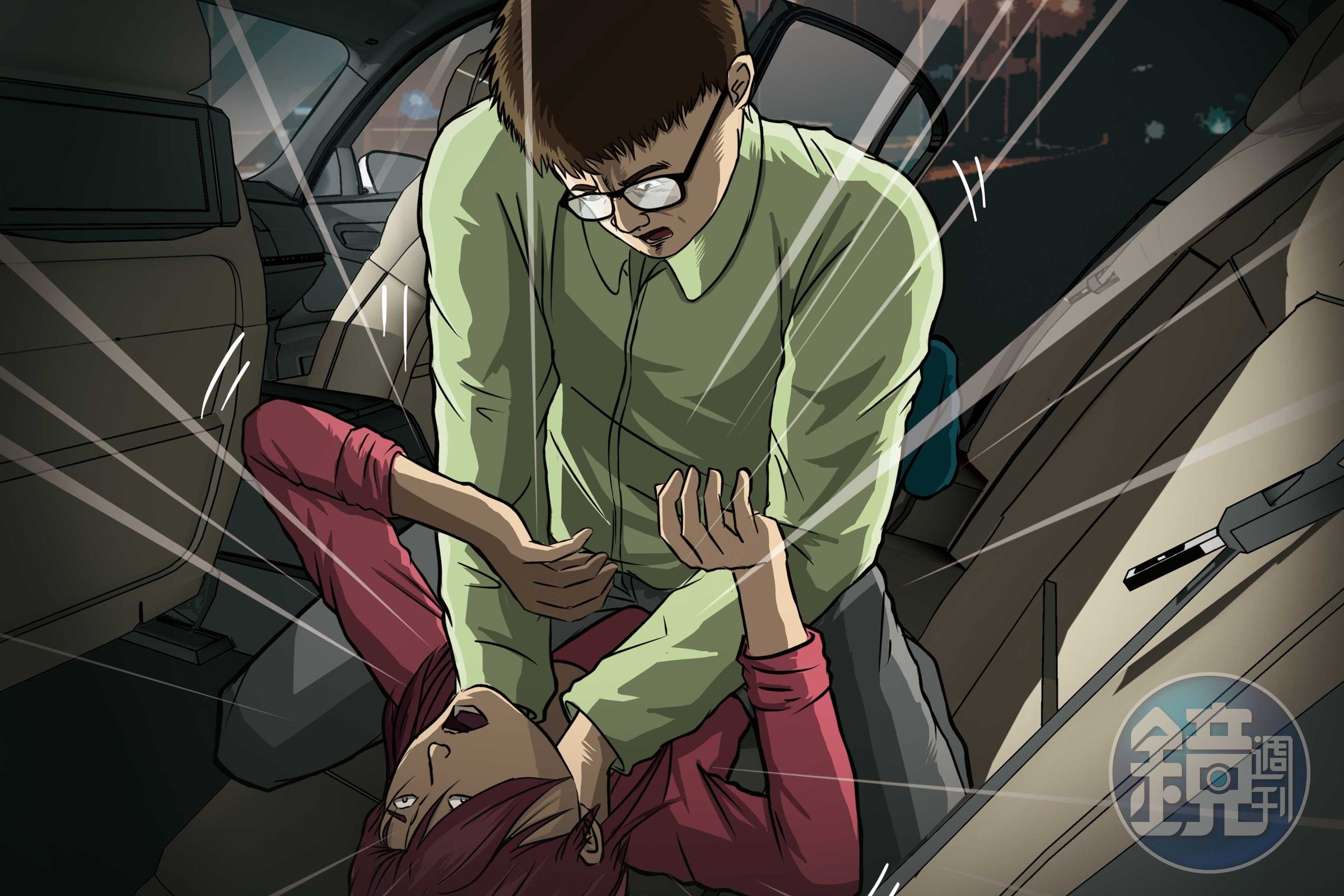 陳姓男子與越南籍范姓前妻在車內發生口角，陳一氣之下將范掐死。