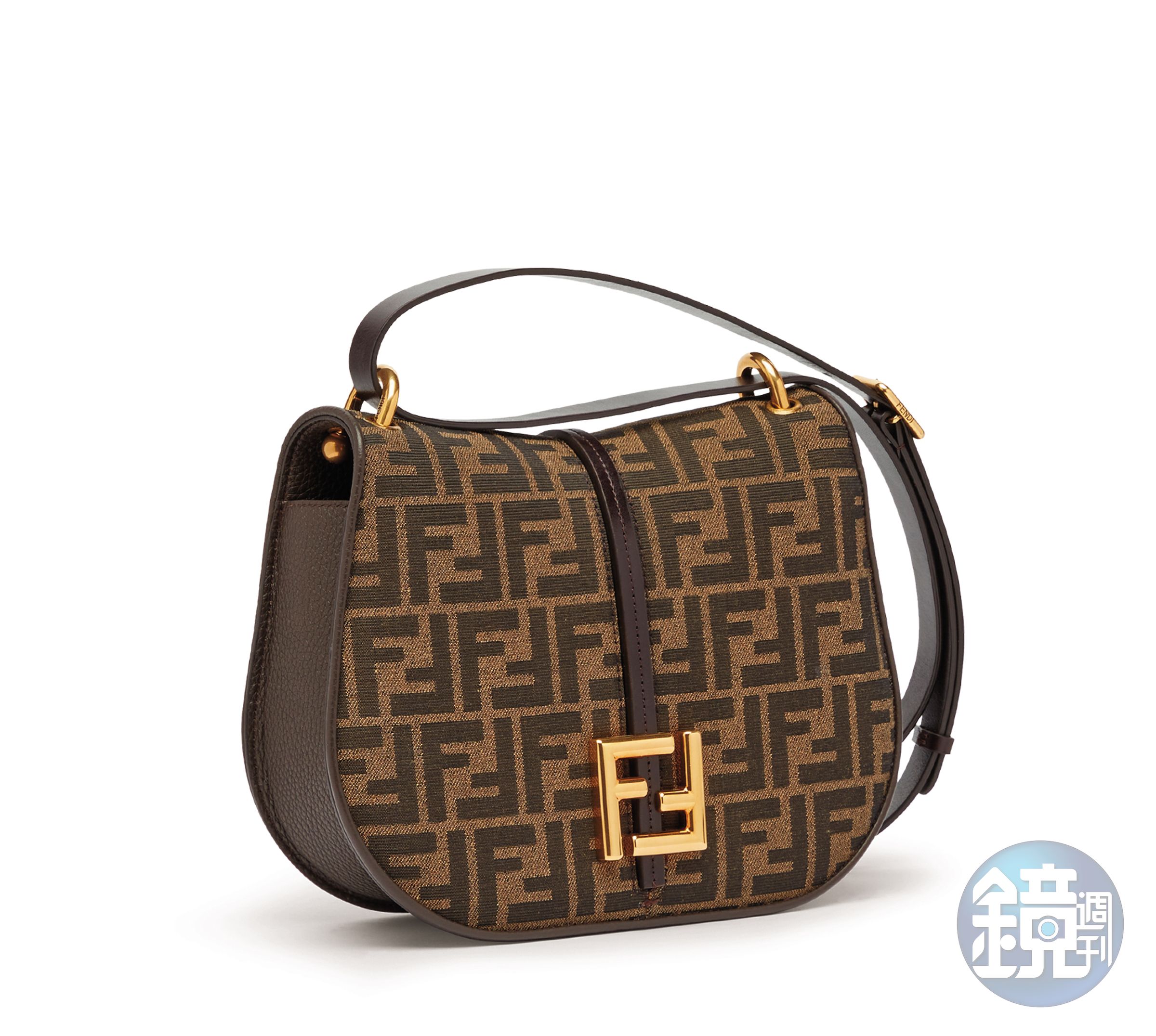FENDI  C'mon FF緹花款式包款（中型） NT$91,000。（FENDI提供）