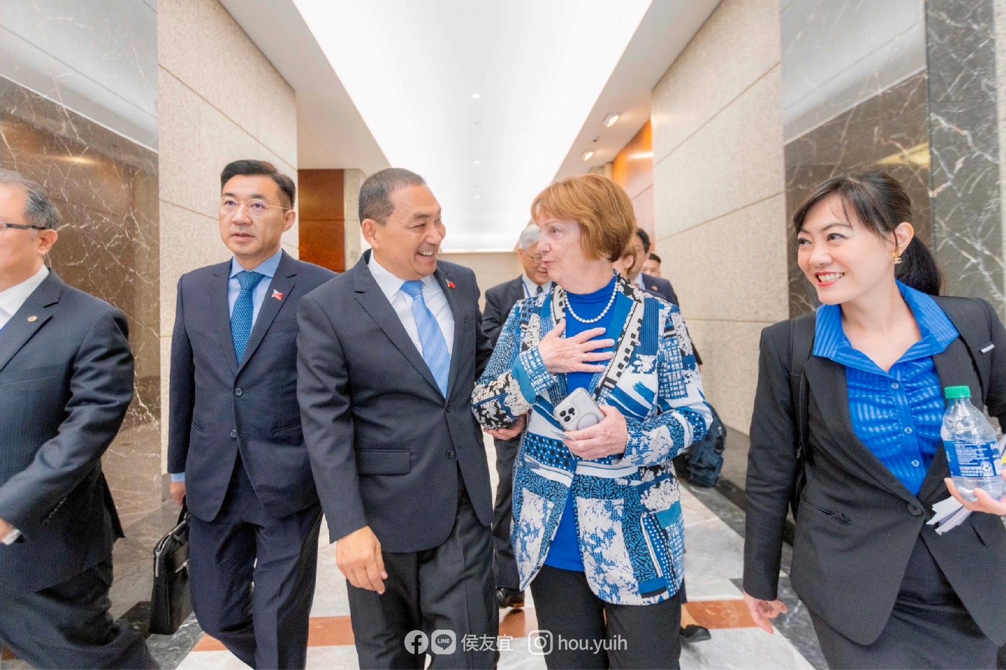 侯友宜赴美期間於紐約拜會外交政策全國委員會、外交關係委員會等智庫。（翻攝自臉書＠侯友宜）