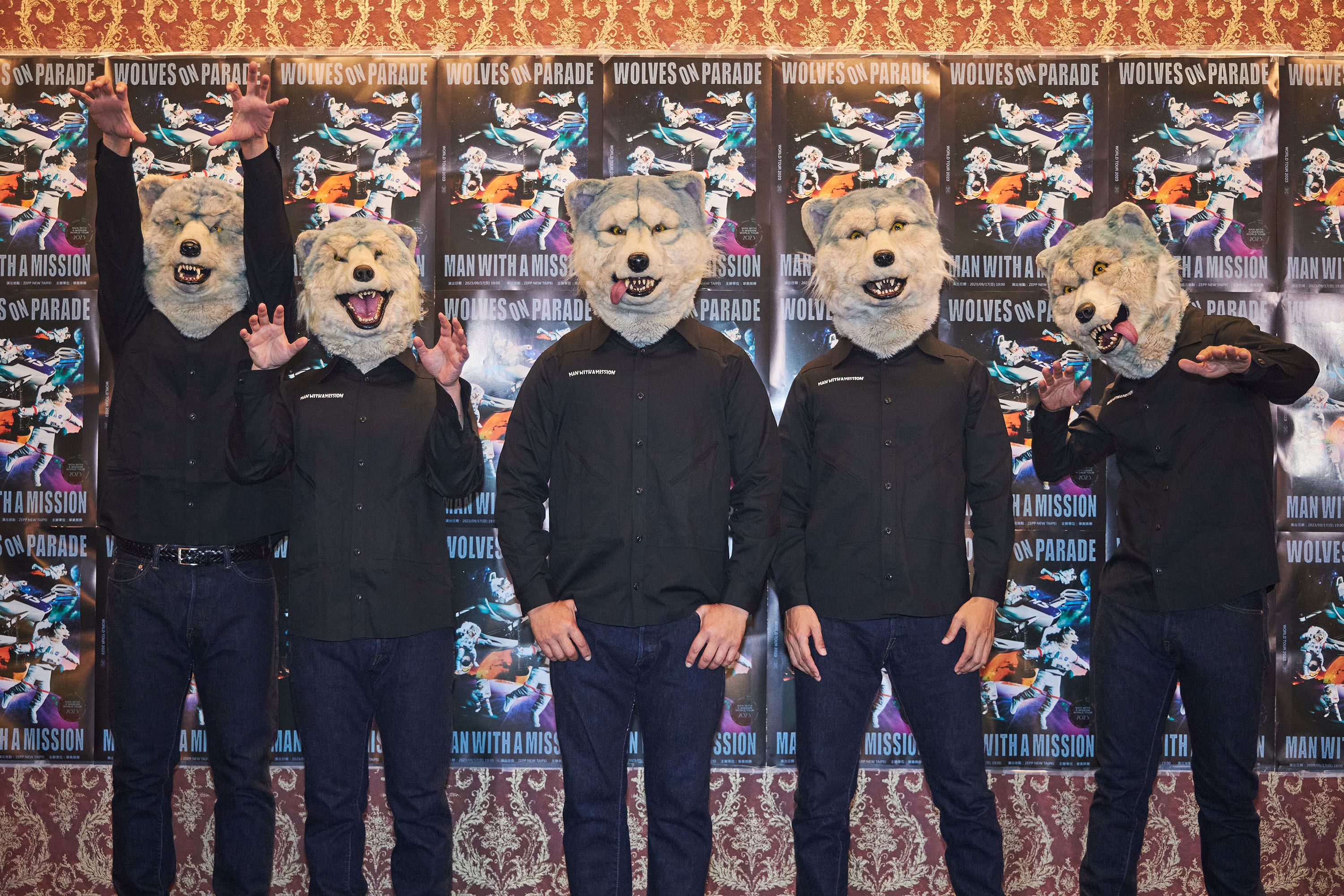 狼人樂團MAN WITH A MISSION週日在台舉辦演唱會。（華貴娛樂提供）