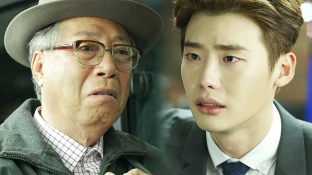 邊希峰（左）在《皮諾丘》中飾演李鍾碩的養父。（翻攝自SBS）