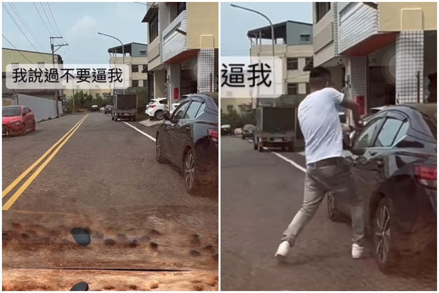 石男醋勁大發，狠砸與朋友私自唱歌的妻子的車。（翻攝自網路）