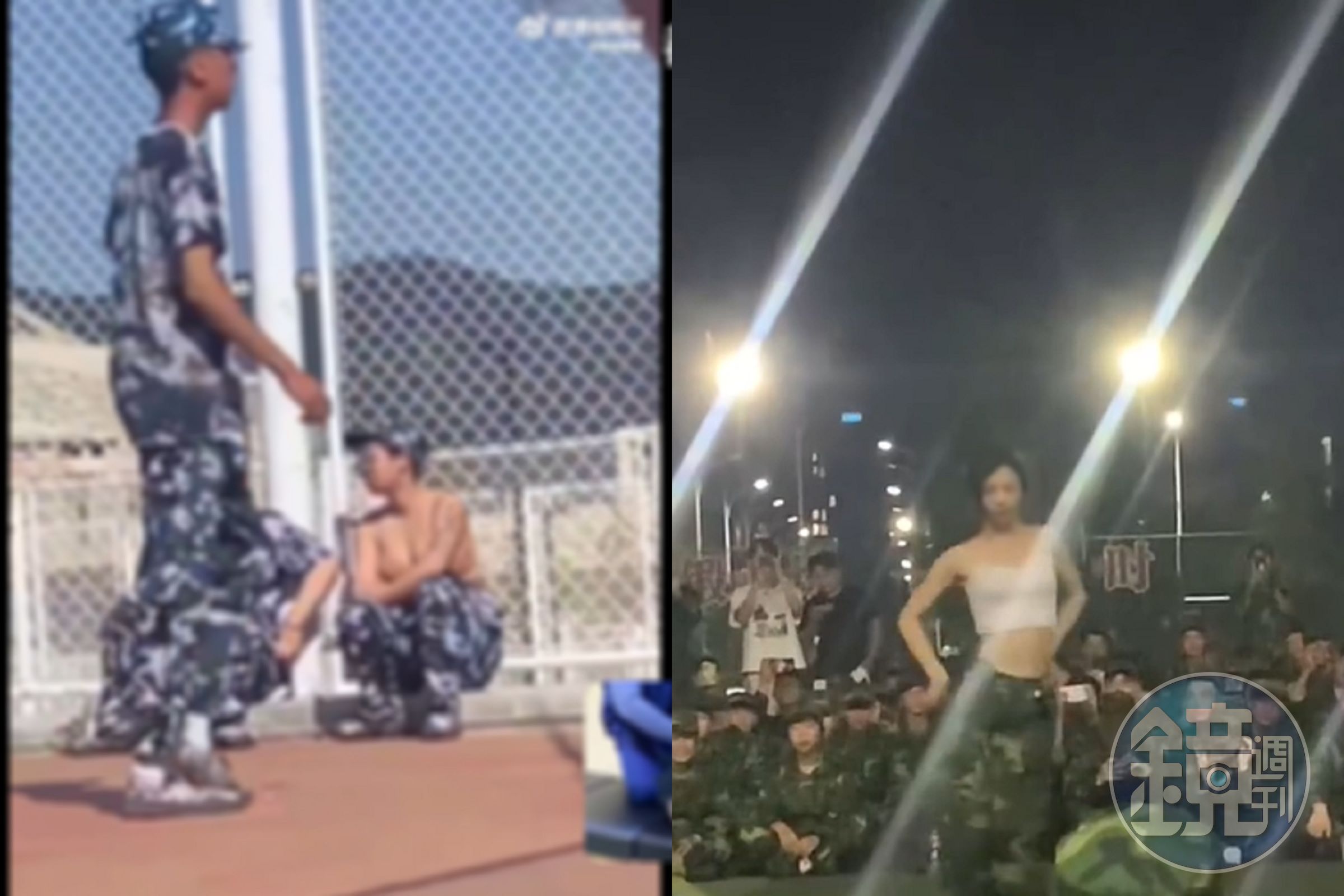 中國軍訓課女生大解放，脫衣跳艷舞全都來！保守小粉紅崩潰。（翻自微博）